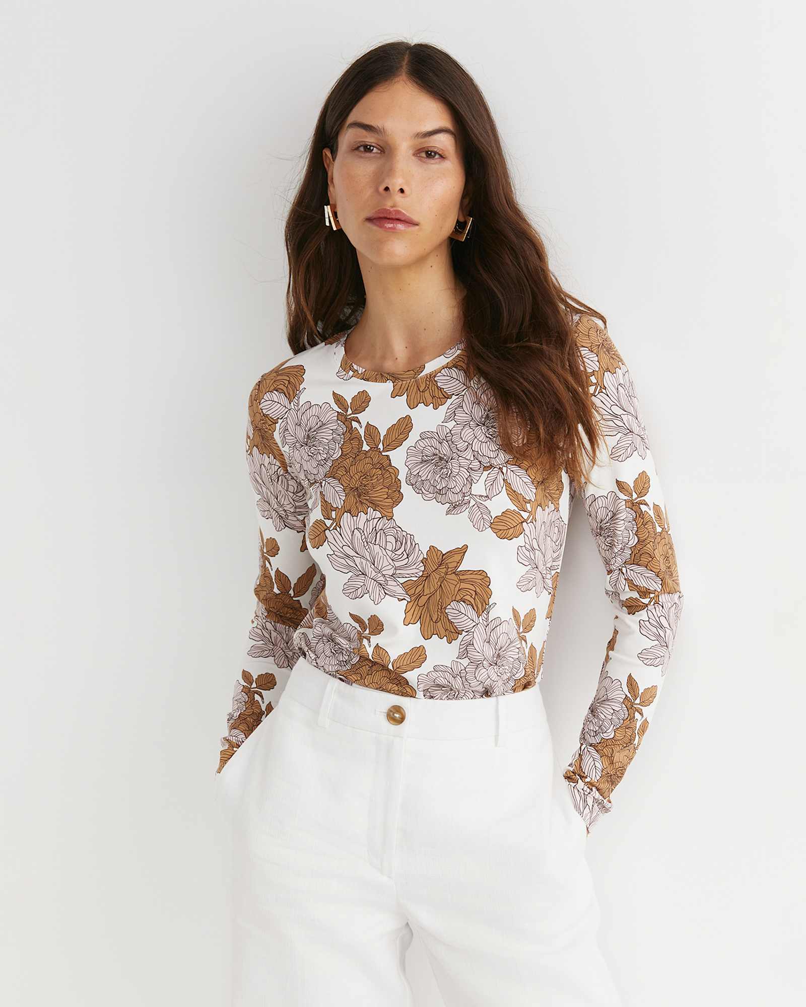 Miranda Magic Long Sleeve Tee in TAN