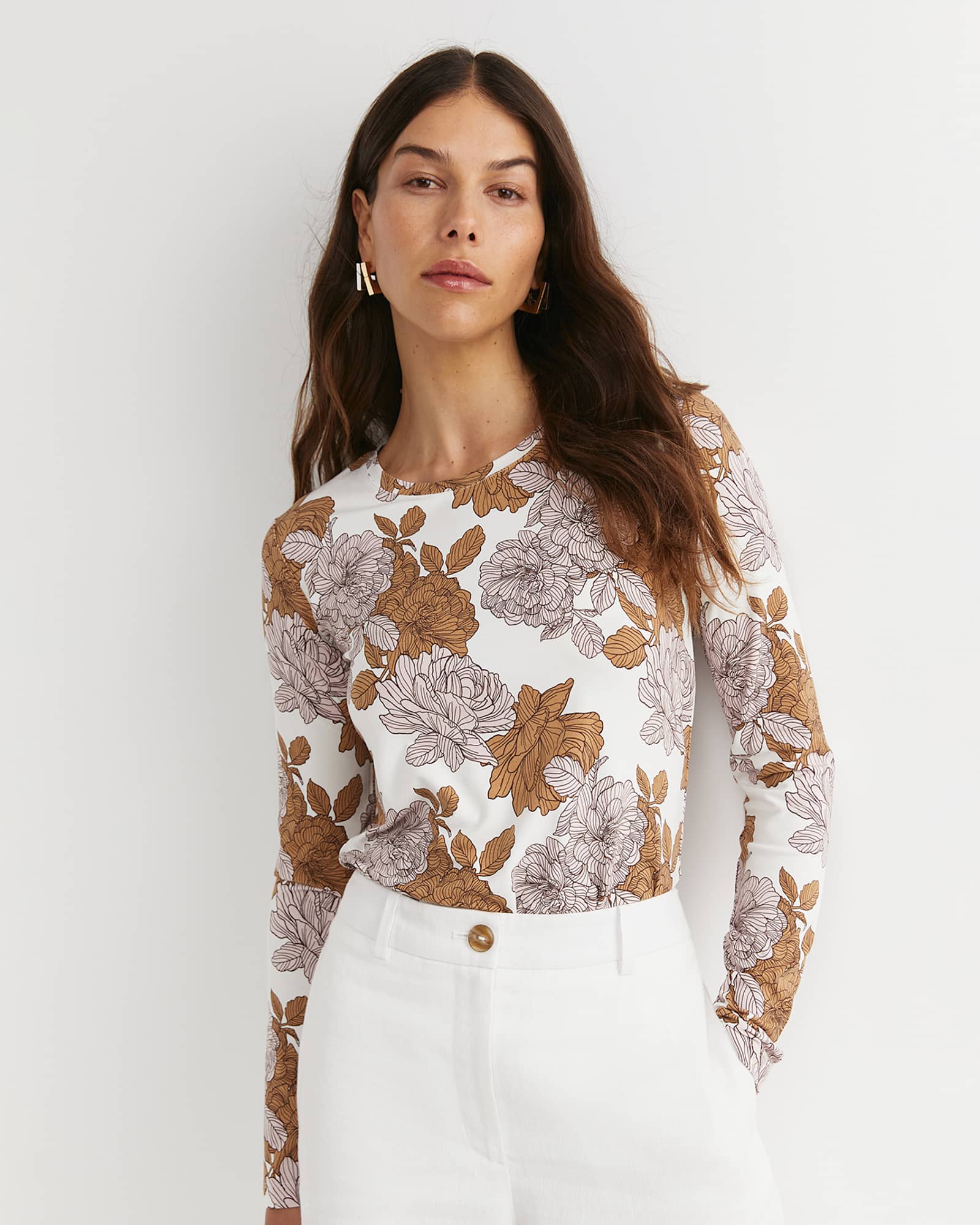 Miranda Magic Long Sleeve Tee in TAN
