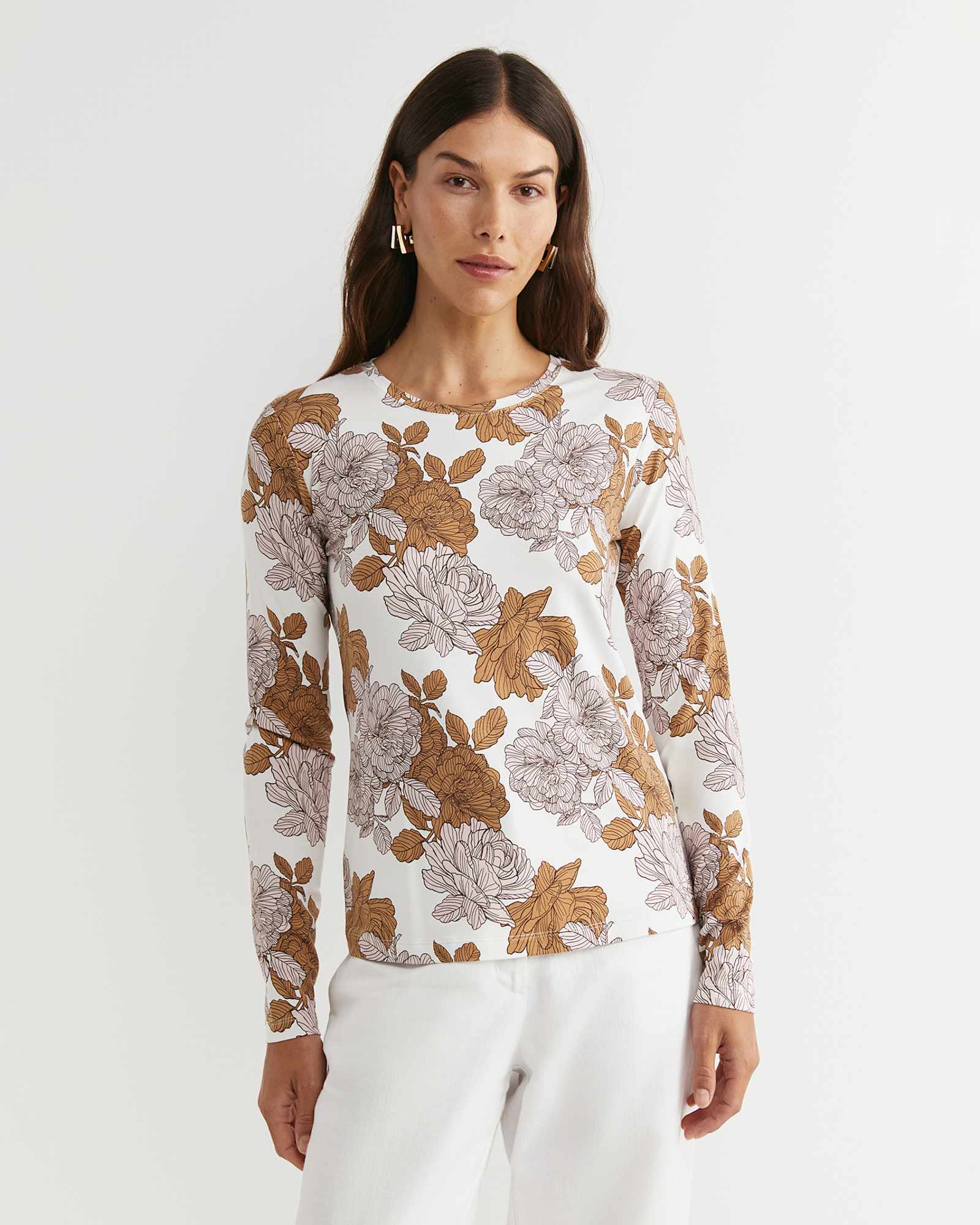 Miranda Magic Long Sleeve Tee in TAN
