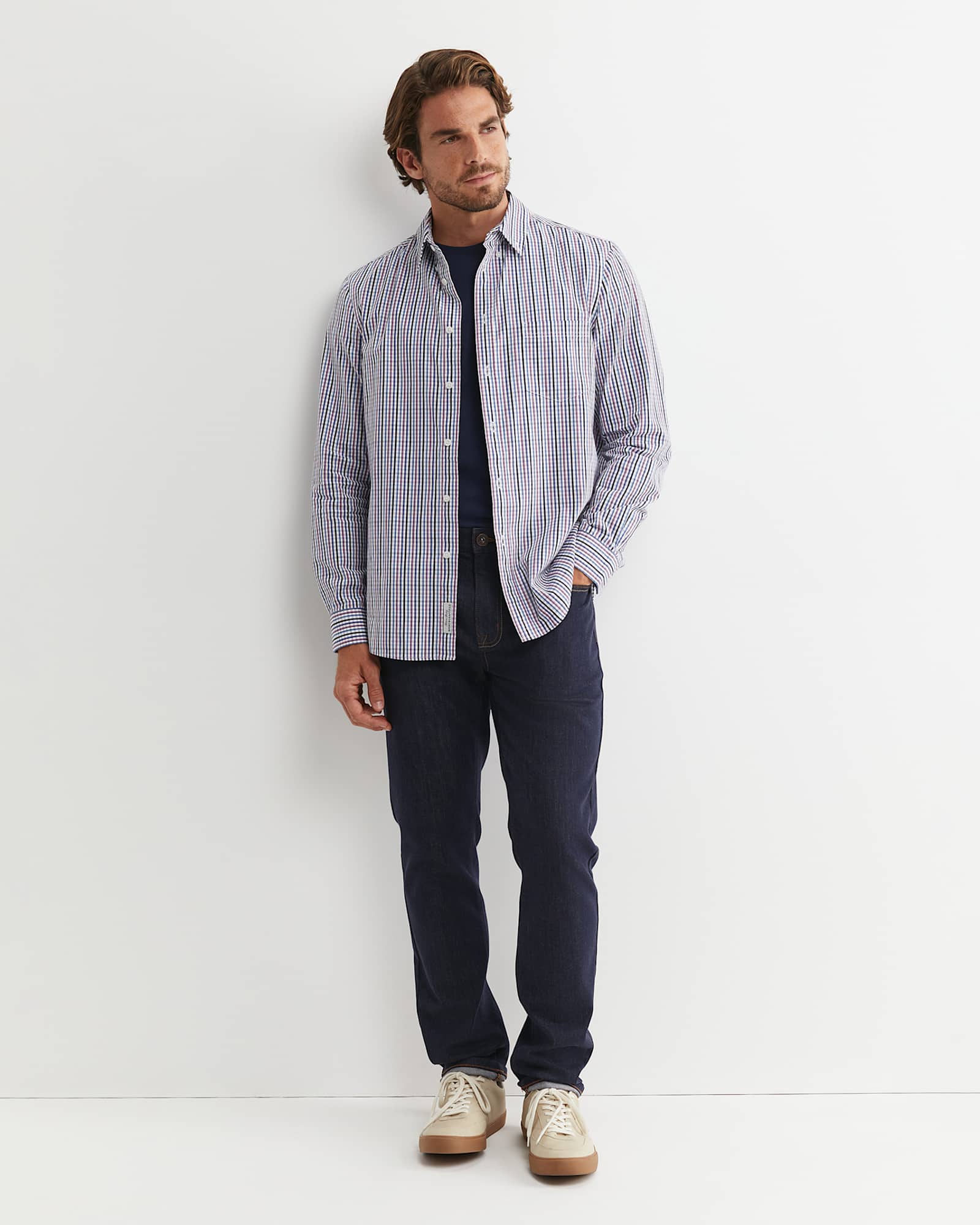 Gibson Long Sleeve Check Shirt in FIG