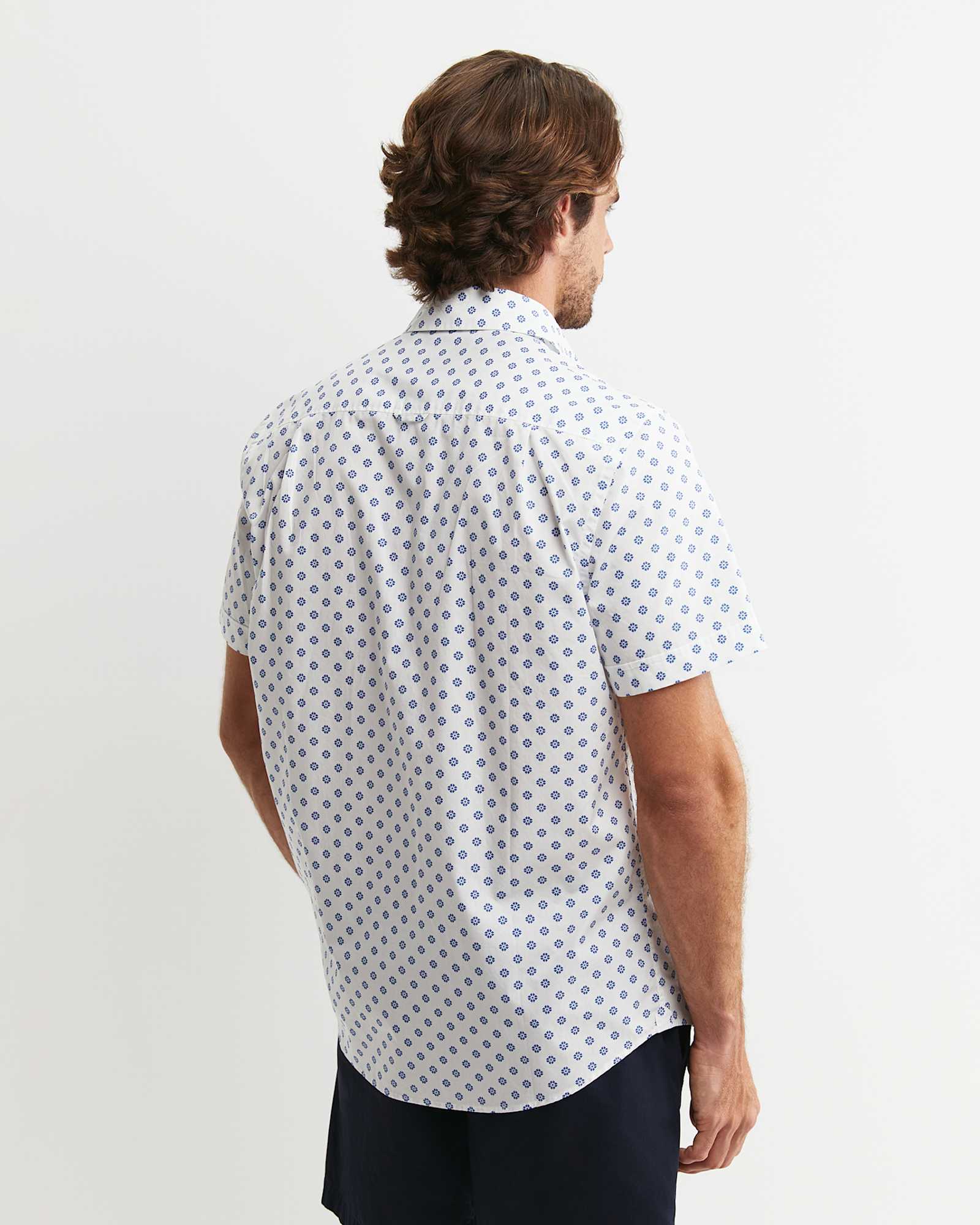 Parker Short Sleeve Shirt in WHITE/MULTI