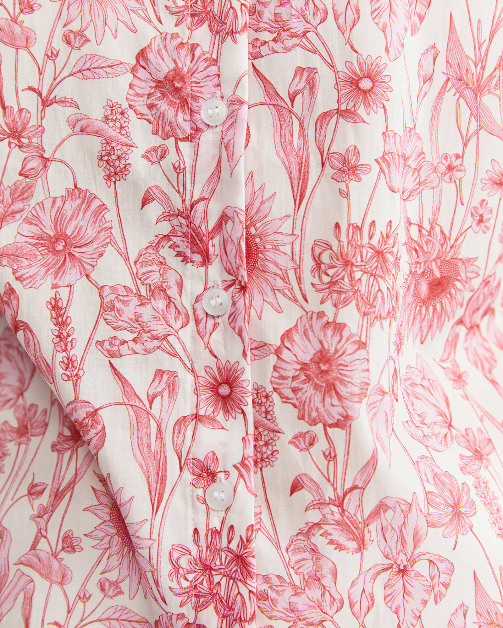 Muse Liberty Long Sleeve Shirt in WHITE/PINK