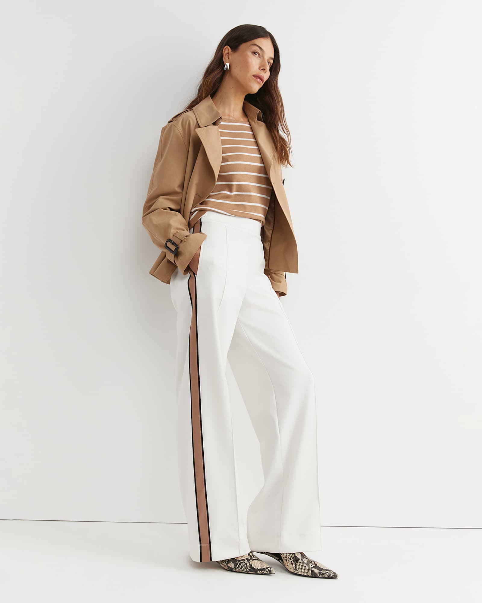 Lina Track Pant in WHITE/MULTI