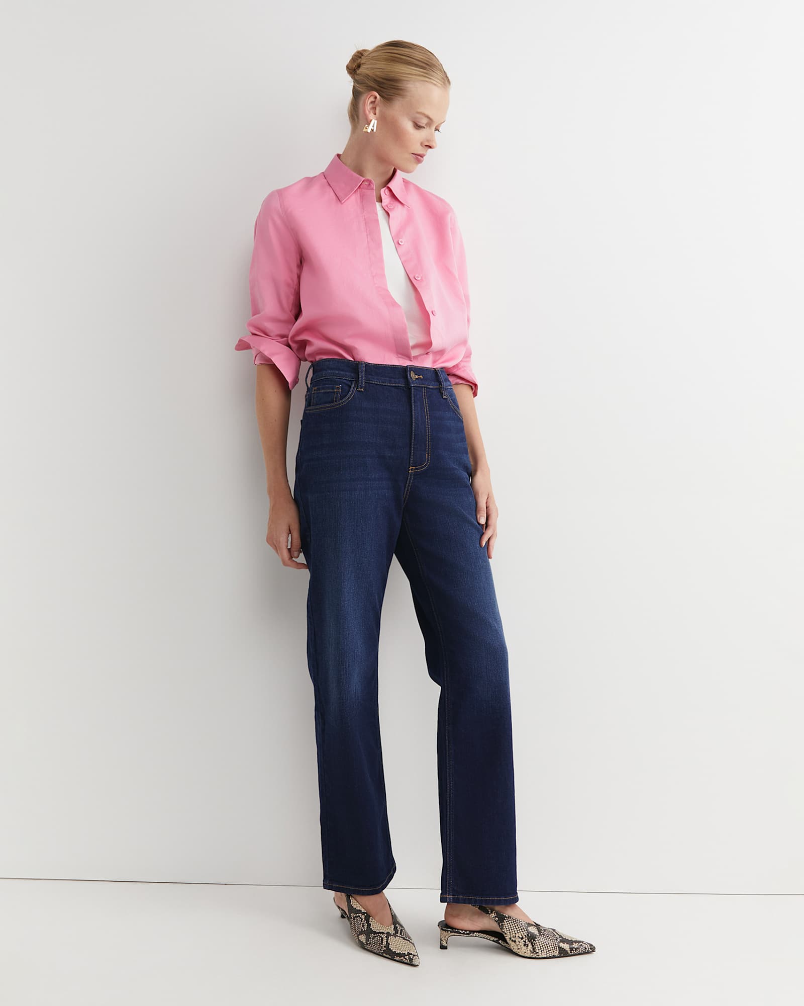 Hannah Cotton Silk Shirt in ROSEBERRY