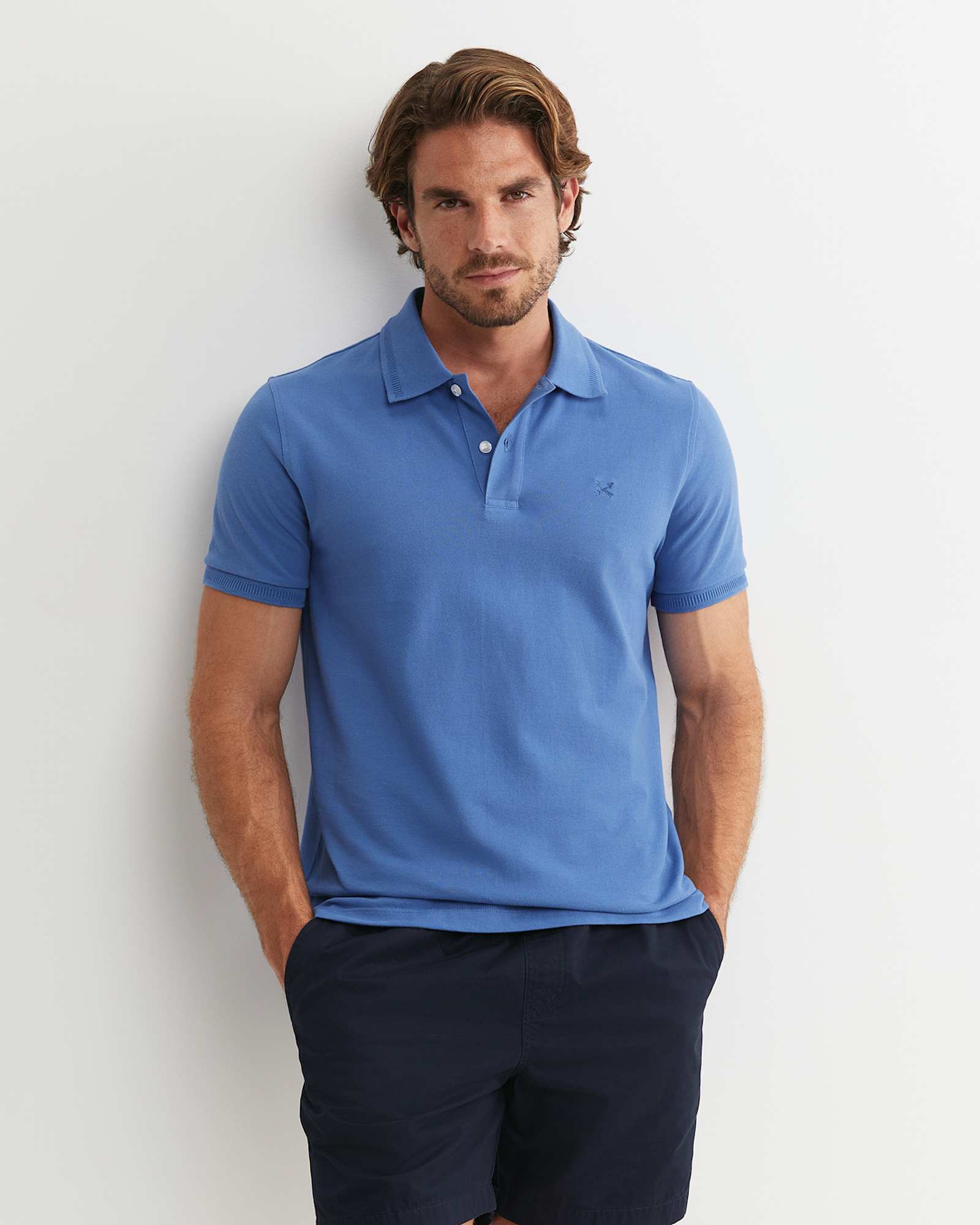 SC Pique Polo in SMOKE BLUE