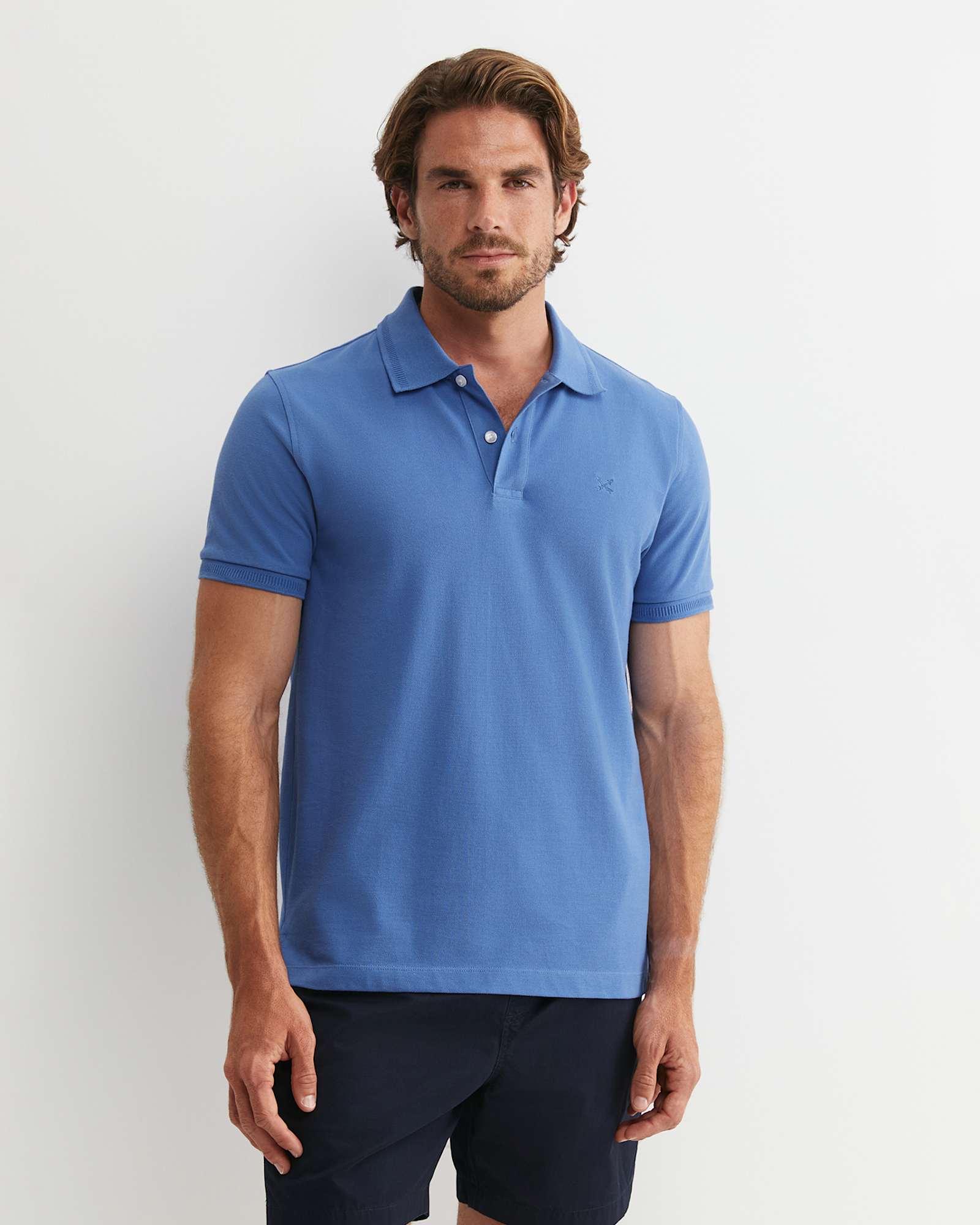SC Pique Polo in SMOKE BLUE