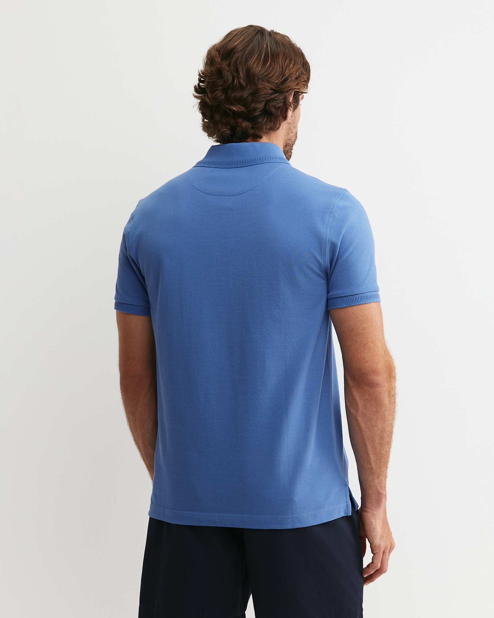 SC Pique Polo in SMOKE BLUE