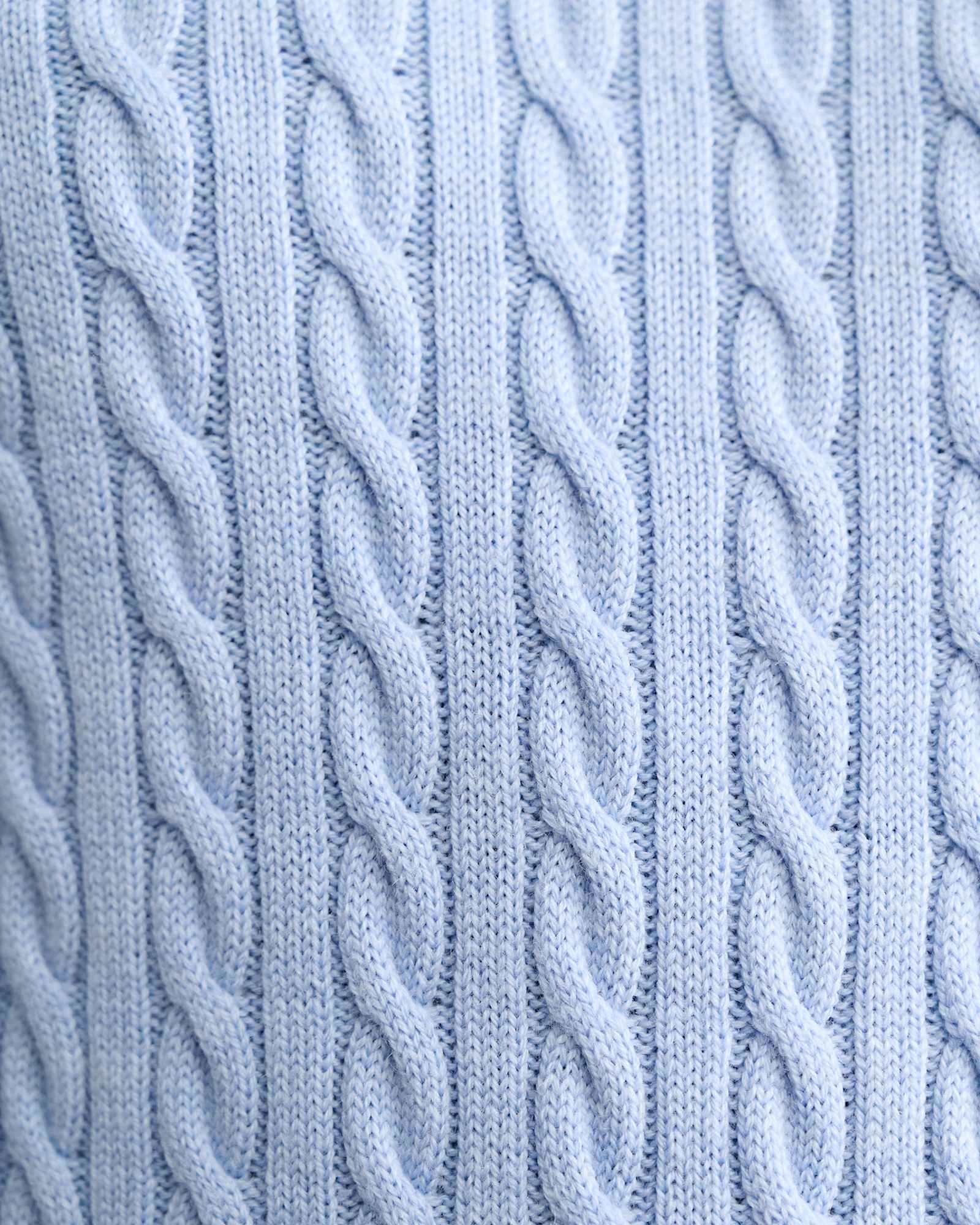 Merino Wool Baby Cable Sweater in PALE BLUE
