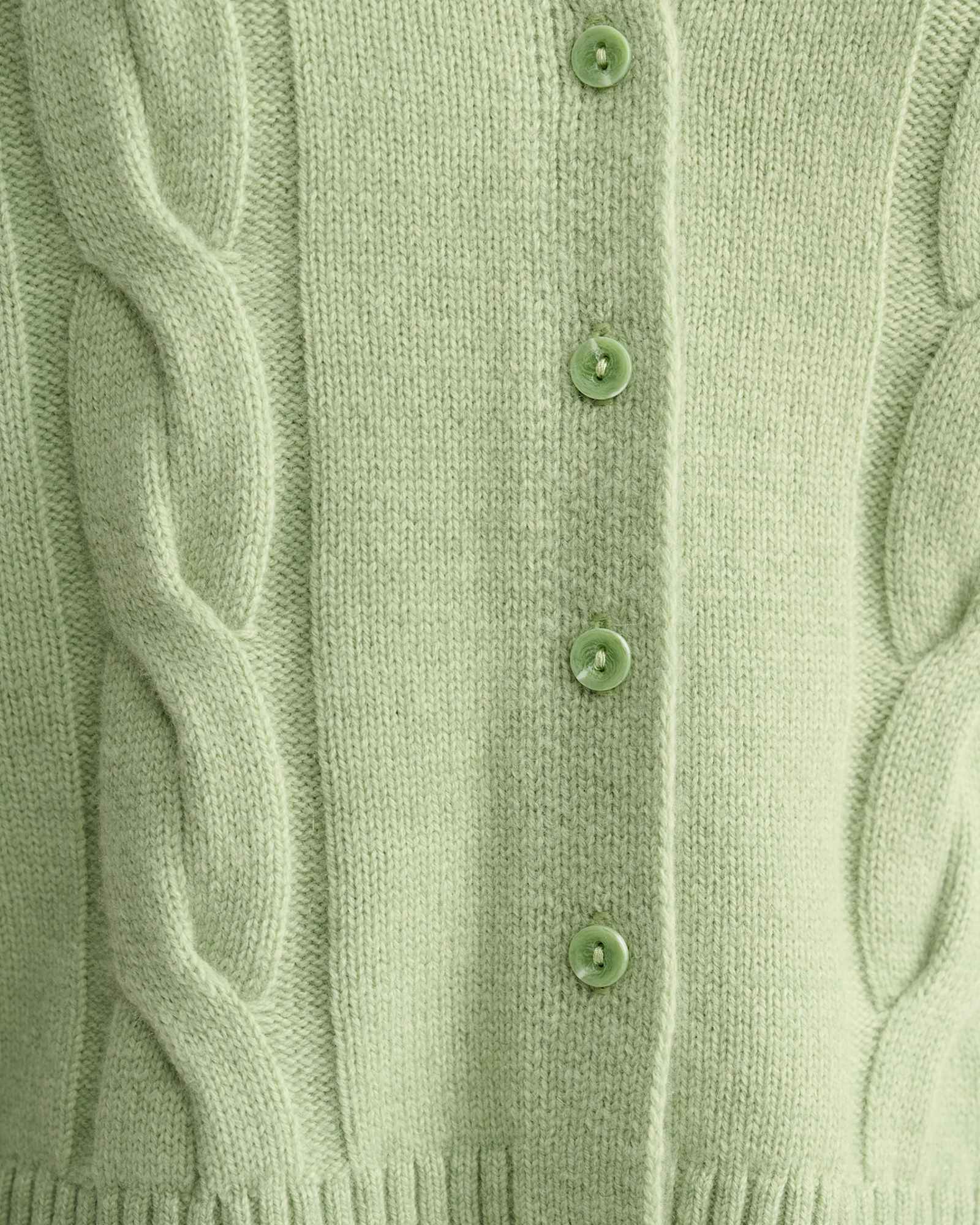 Pearl Chunky Cable Vest in AVOCADO