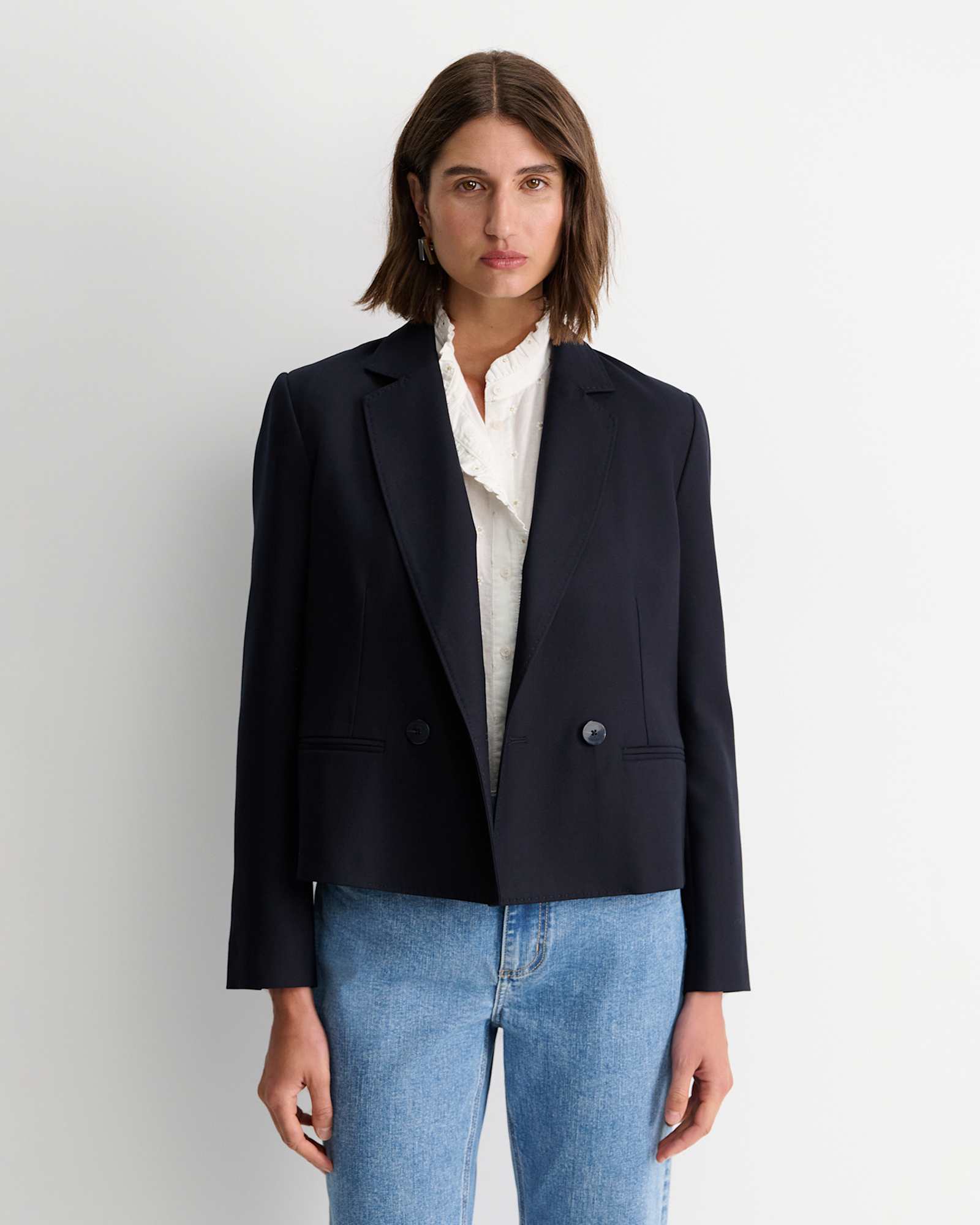 Wren Double Breasted Blazer in NAVY