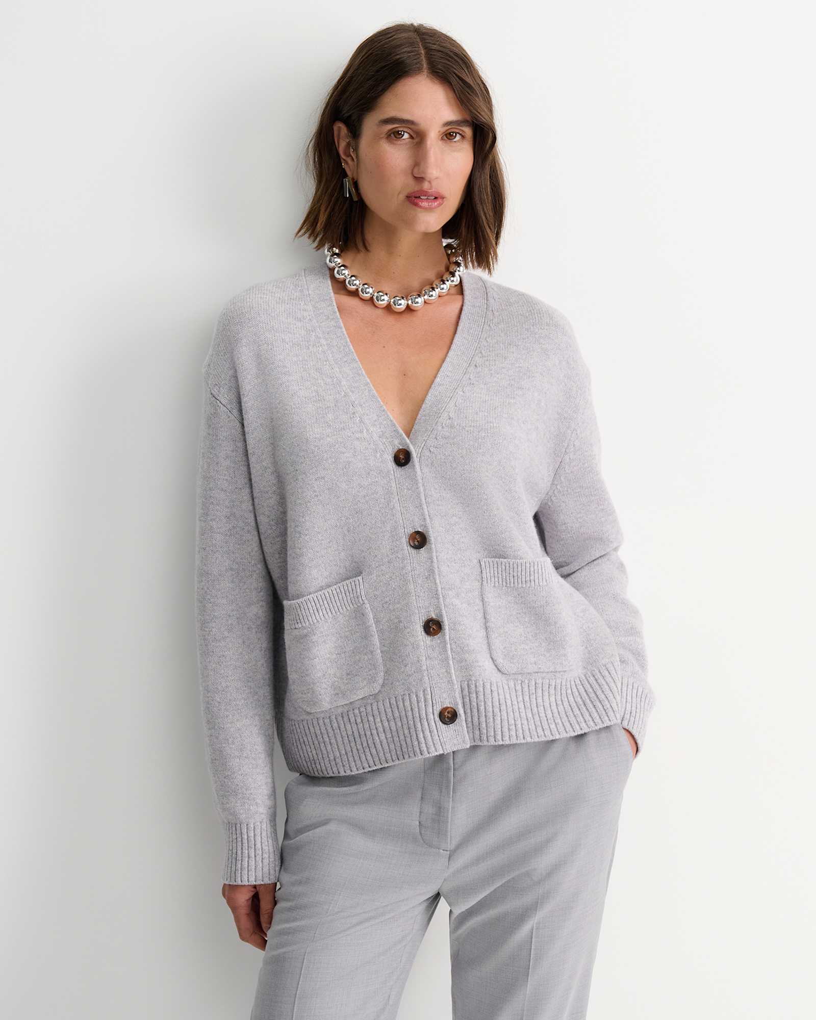 Sunshine Oversized Cardigan in GREY MELANGE