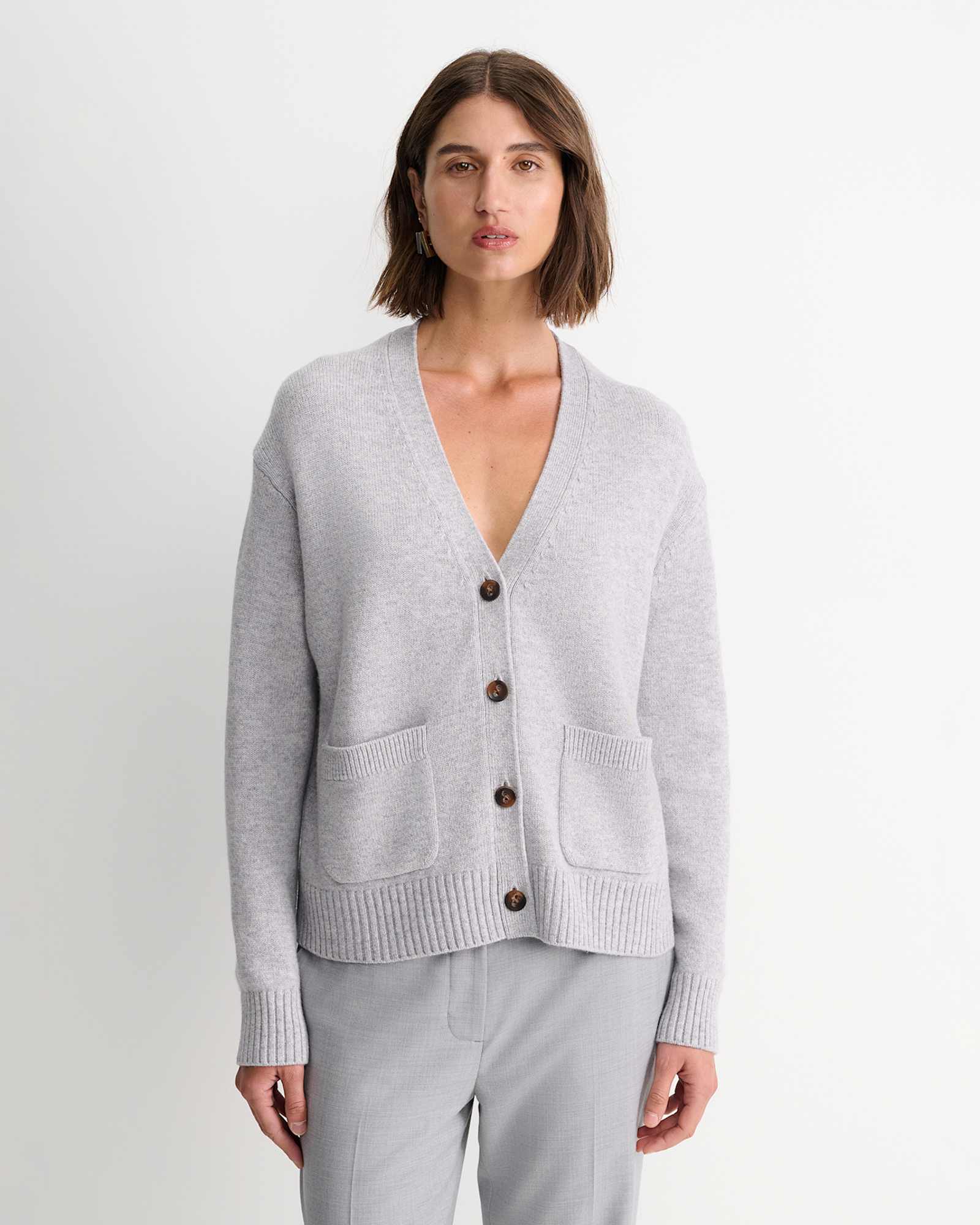 Sunshine Oversized Cardigan in GREY MELANGE