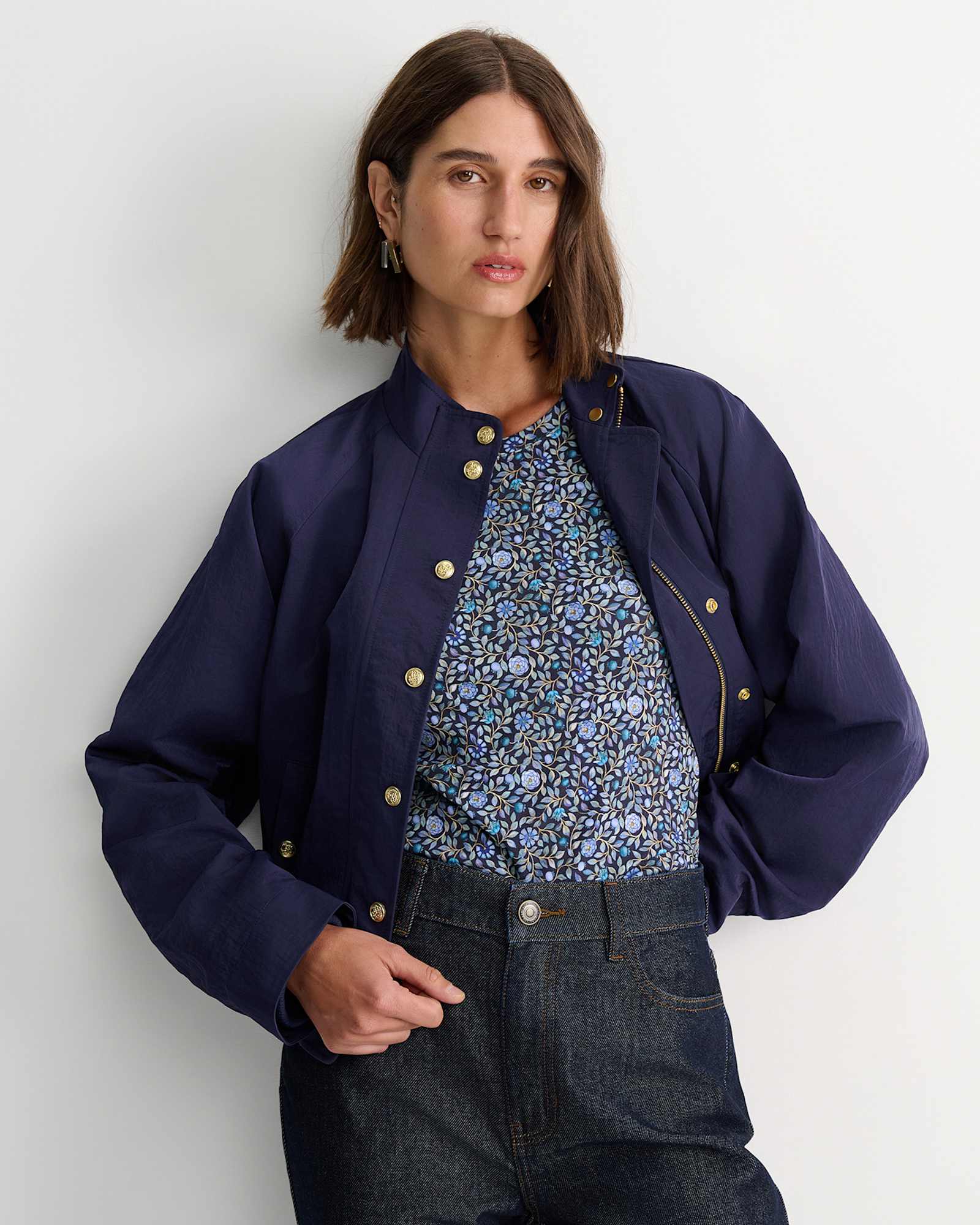 Zara Liberty Long Sleeve Magic Tee in NAVY MULTI