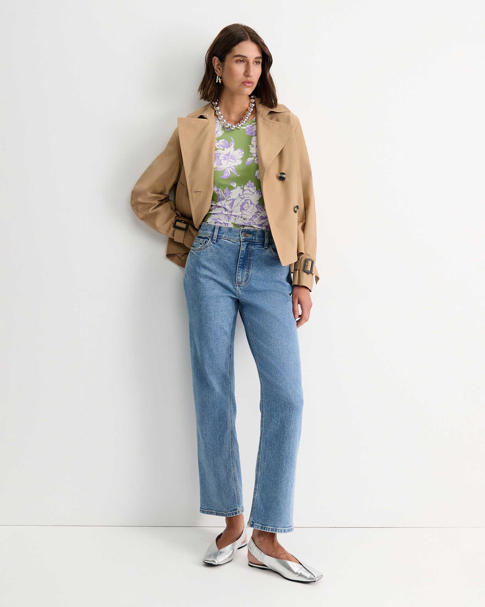 Bloom Liberty Long Sleeve Magic Tee in GREEN
