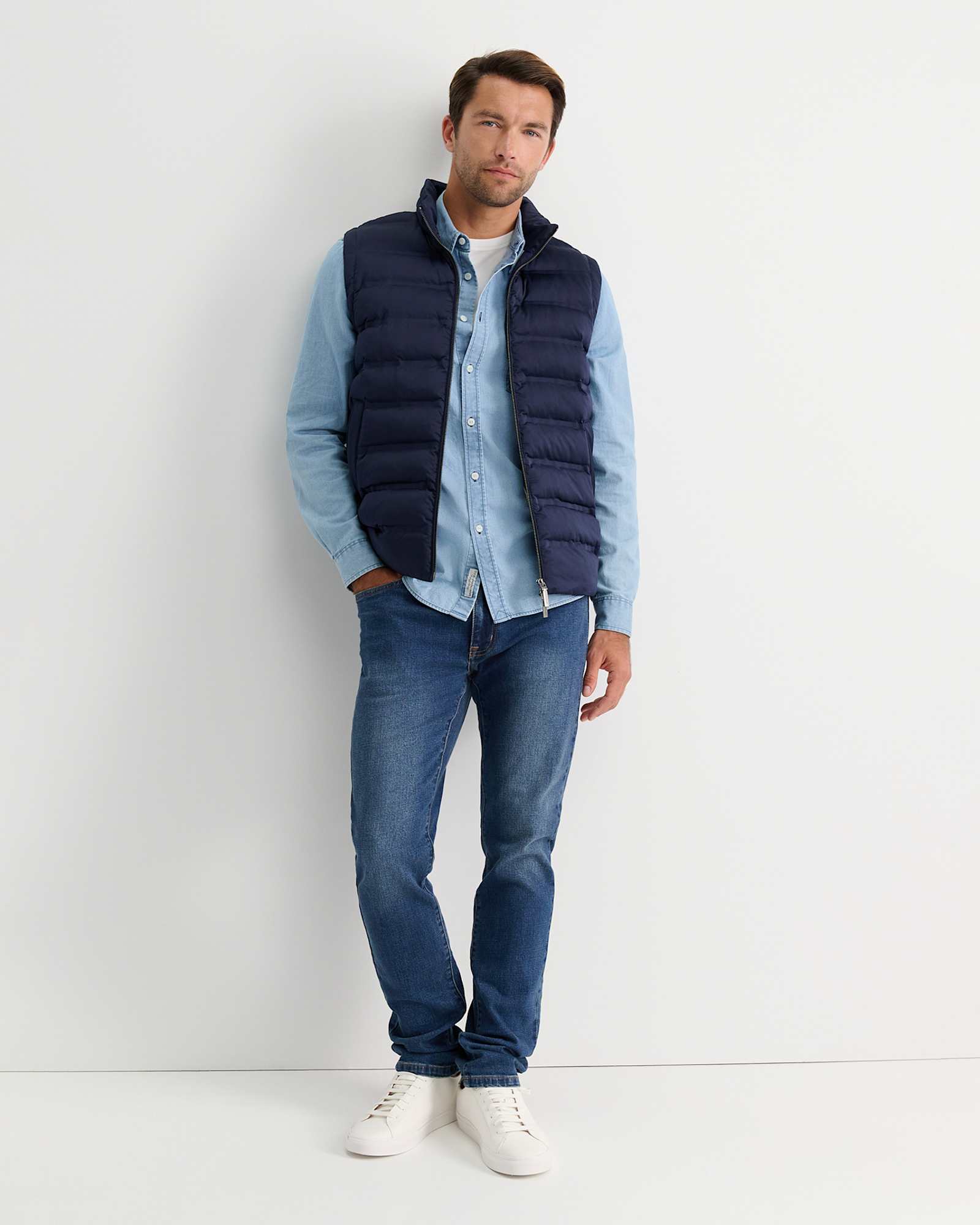 Denim Long Sleeve Shirt in LIGHT WASH