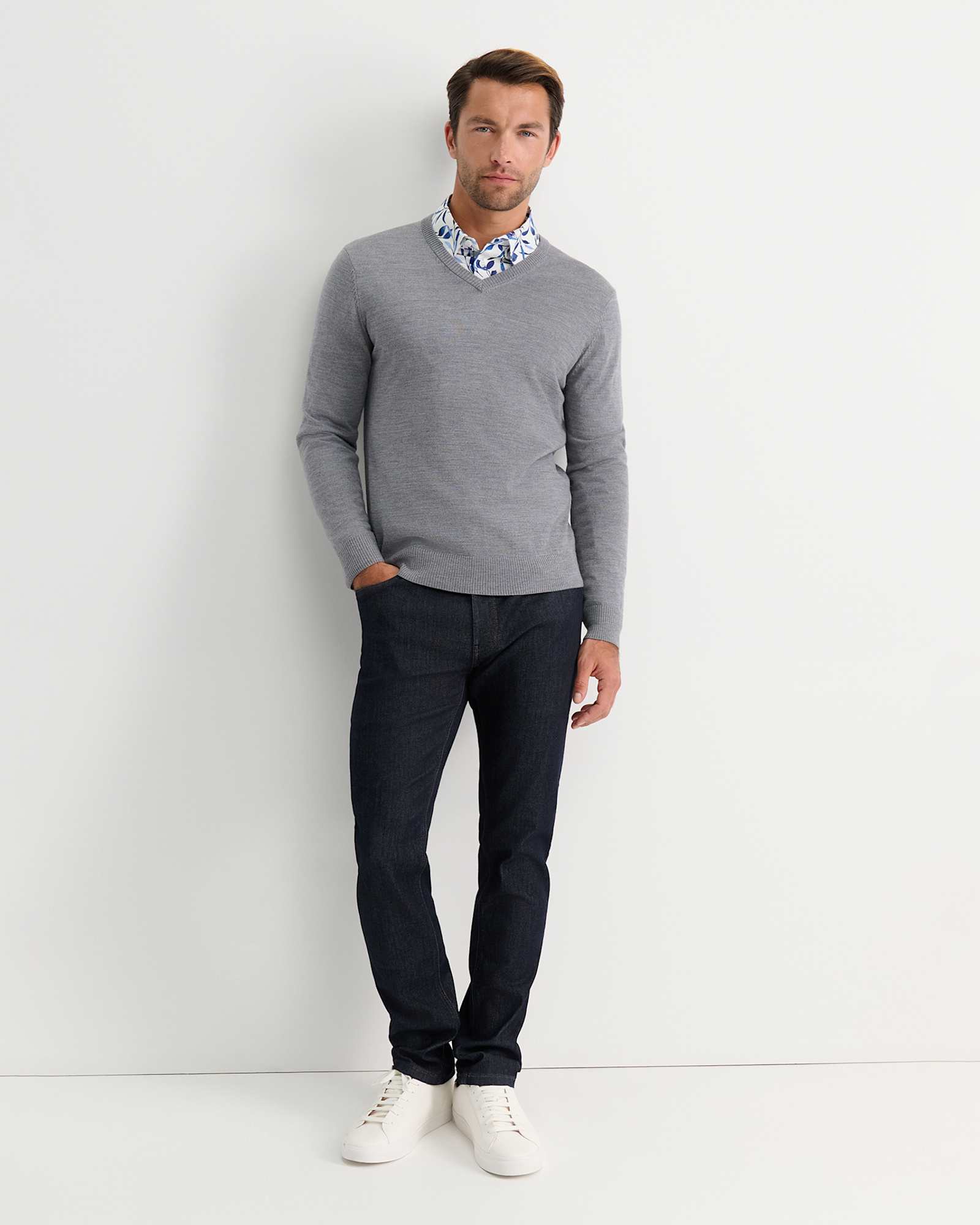 Wyella Long Sleeve Print Shirt in WHITE/MULTI