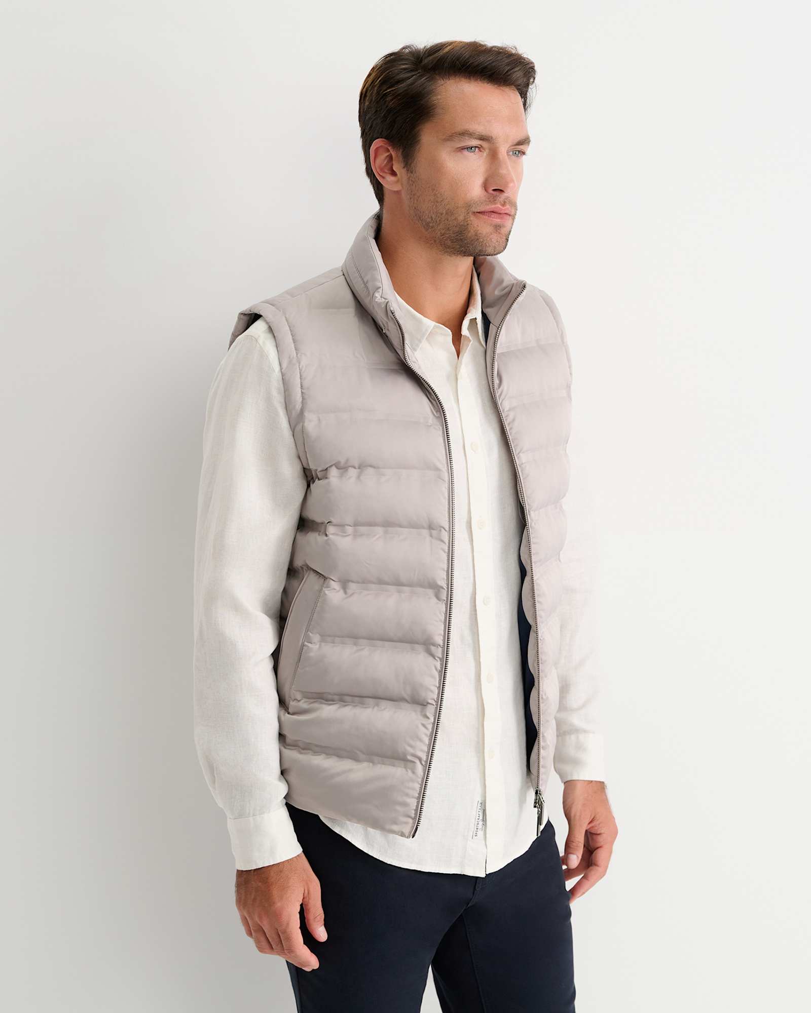 Curtis Puffer Vest in SILVER