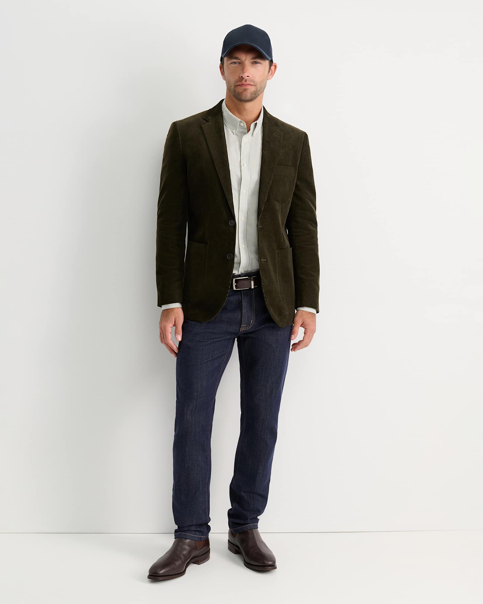 Caulfield Cord Blazer in KHAKI