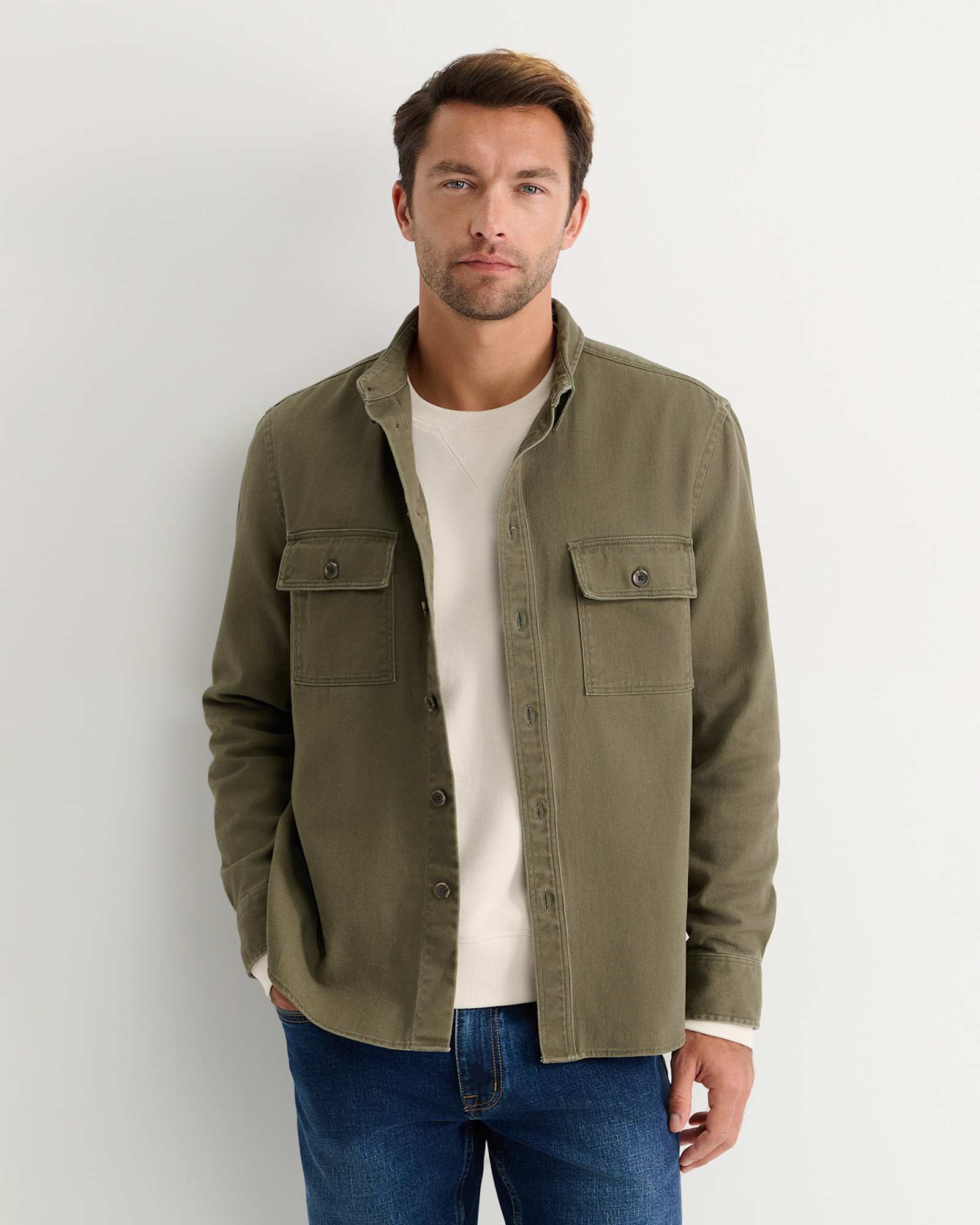 Jack Overshirt in DARK KHAKI