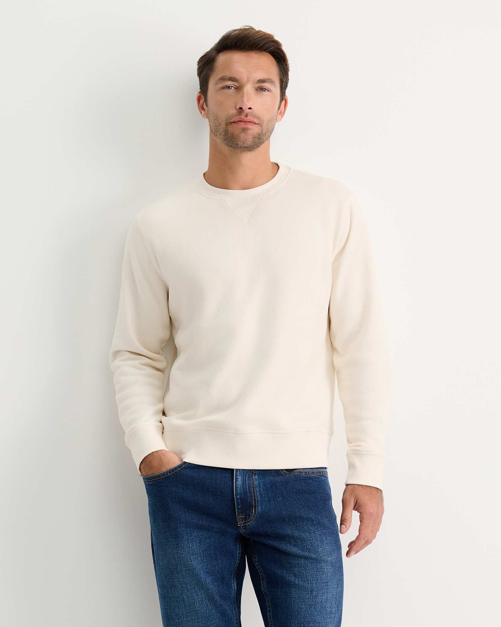 SC Crew Neck Sweat in MILK