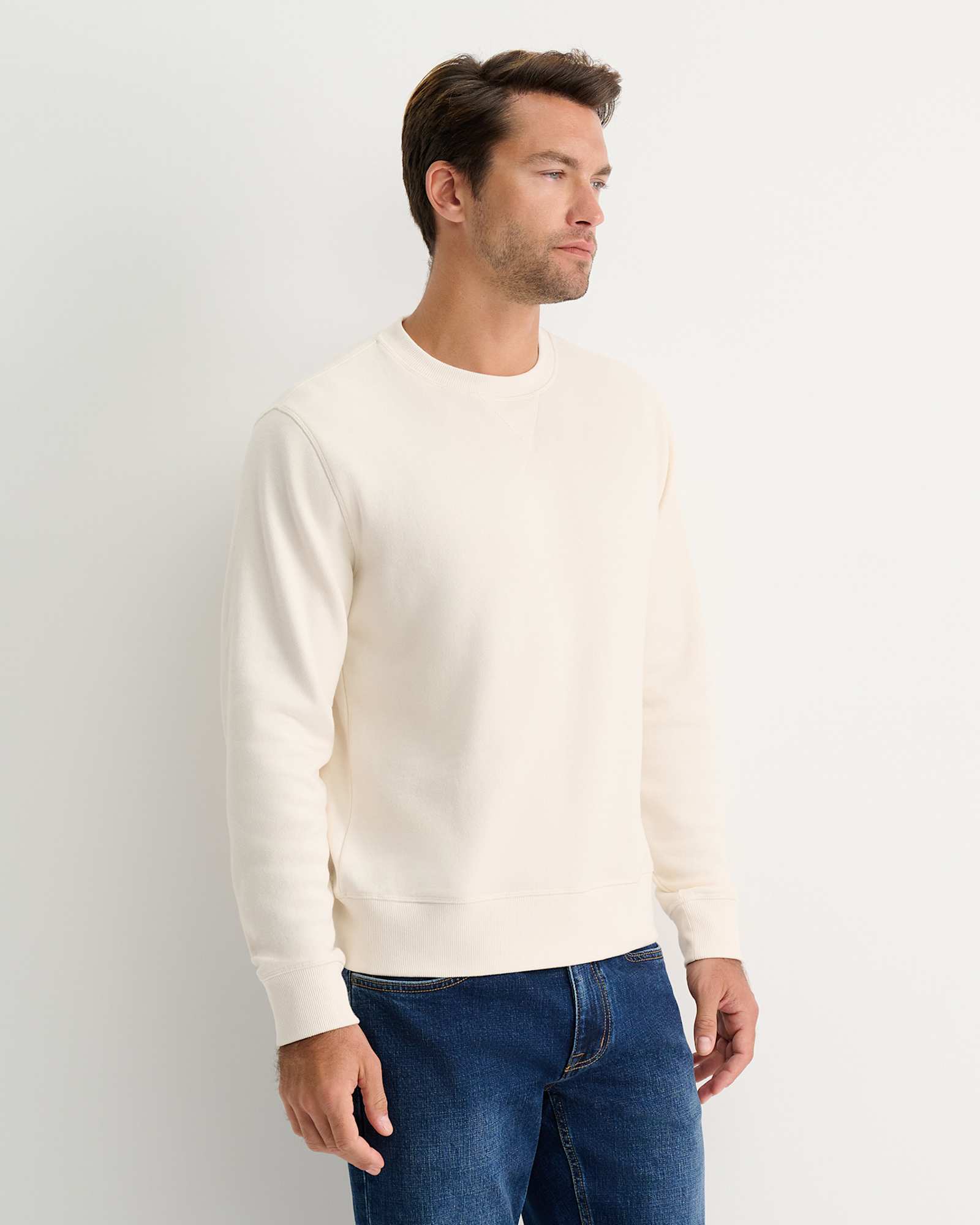 SC Crew Neck Sweat in MILK