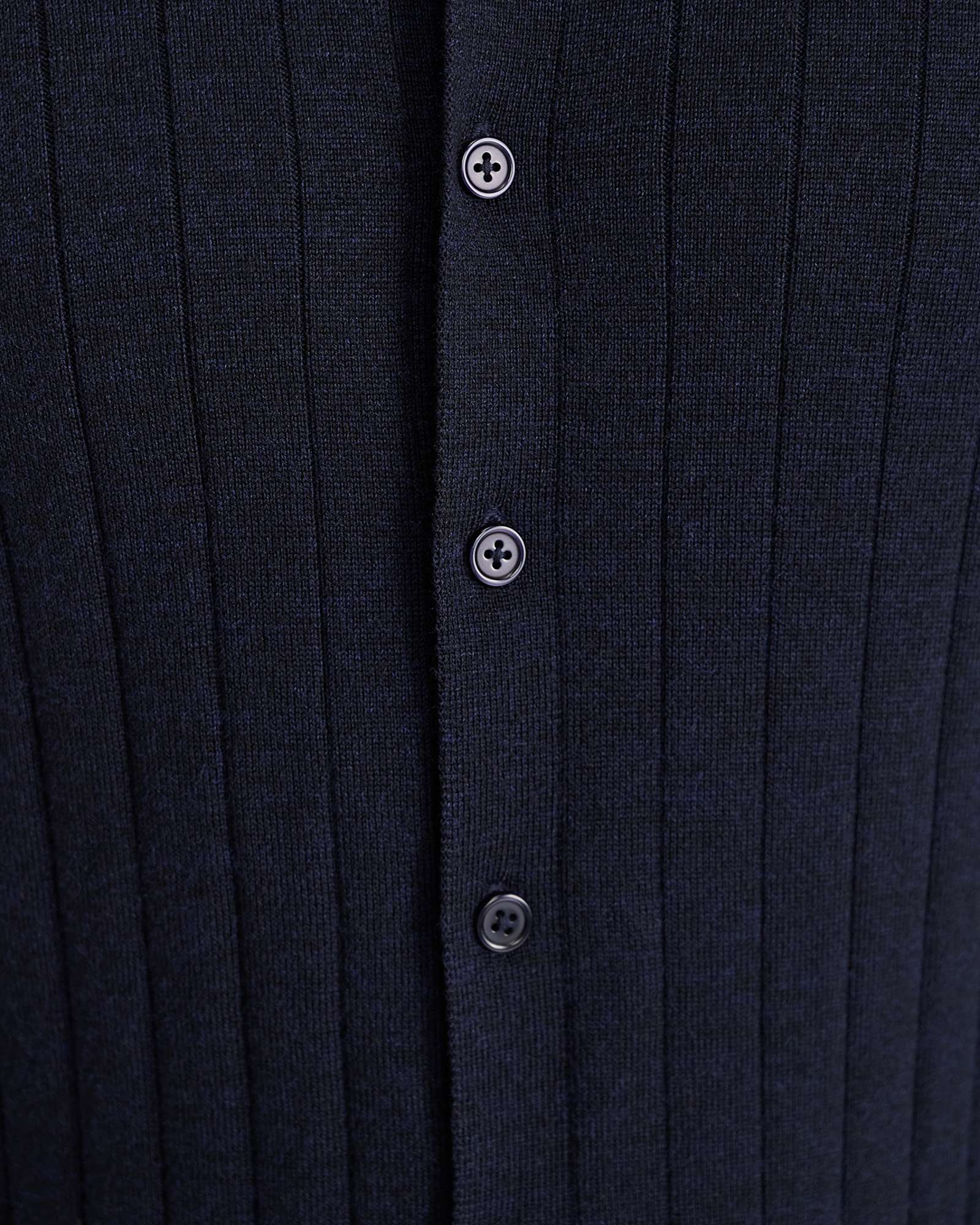 Angus Merino Knit Shirt in NAVY