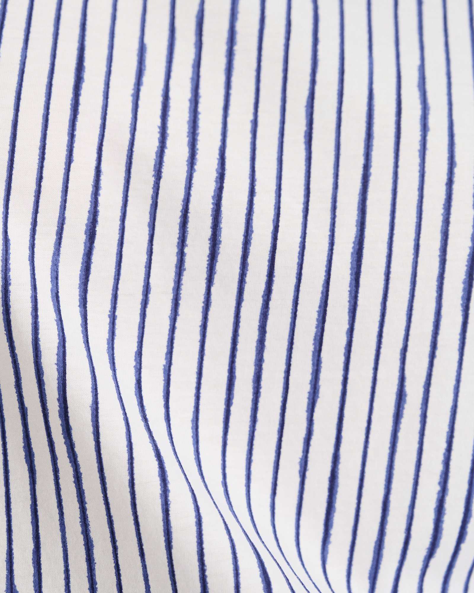 Painted Stripe Mercerised Tee in WHITE/BLUE
