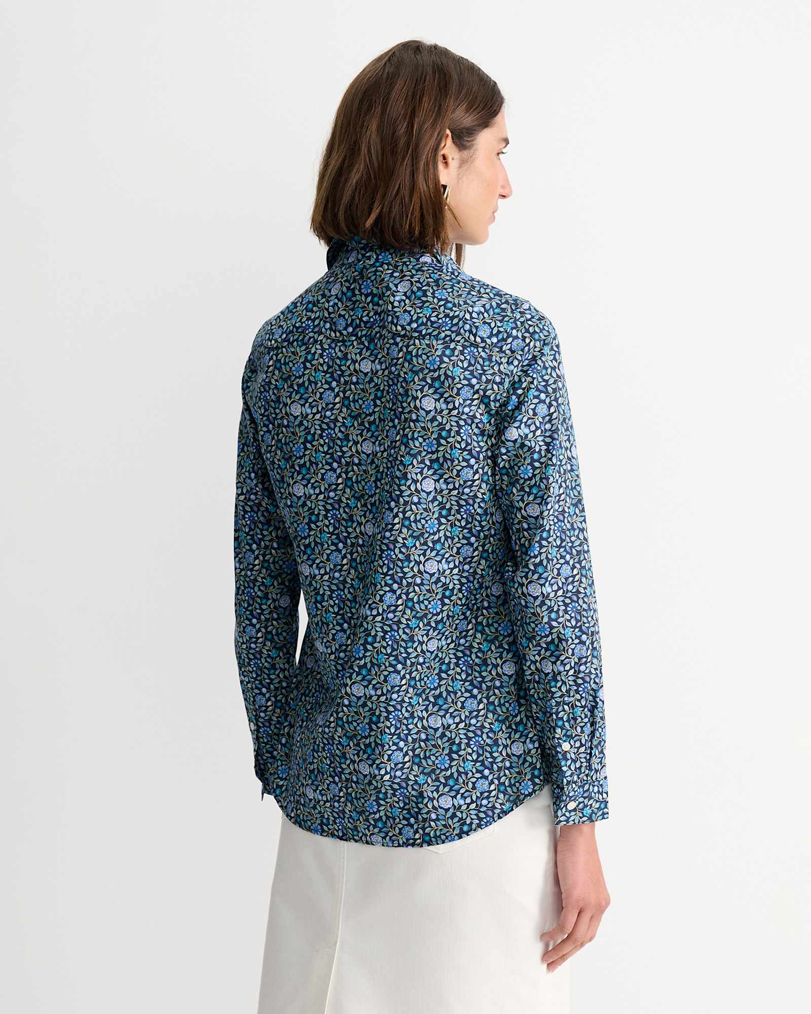 Zara Liberty Long Sleeve Shirt in NAVY MULTI