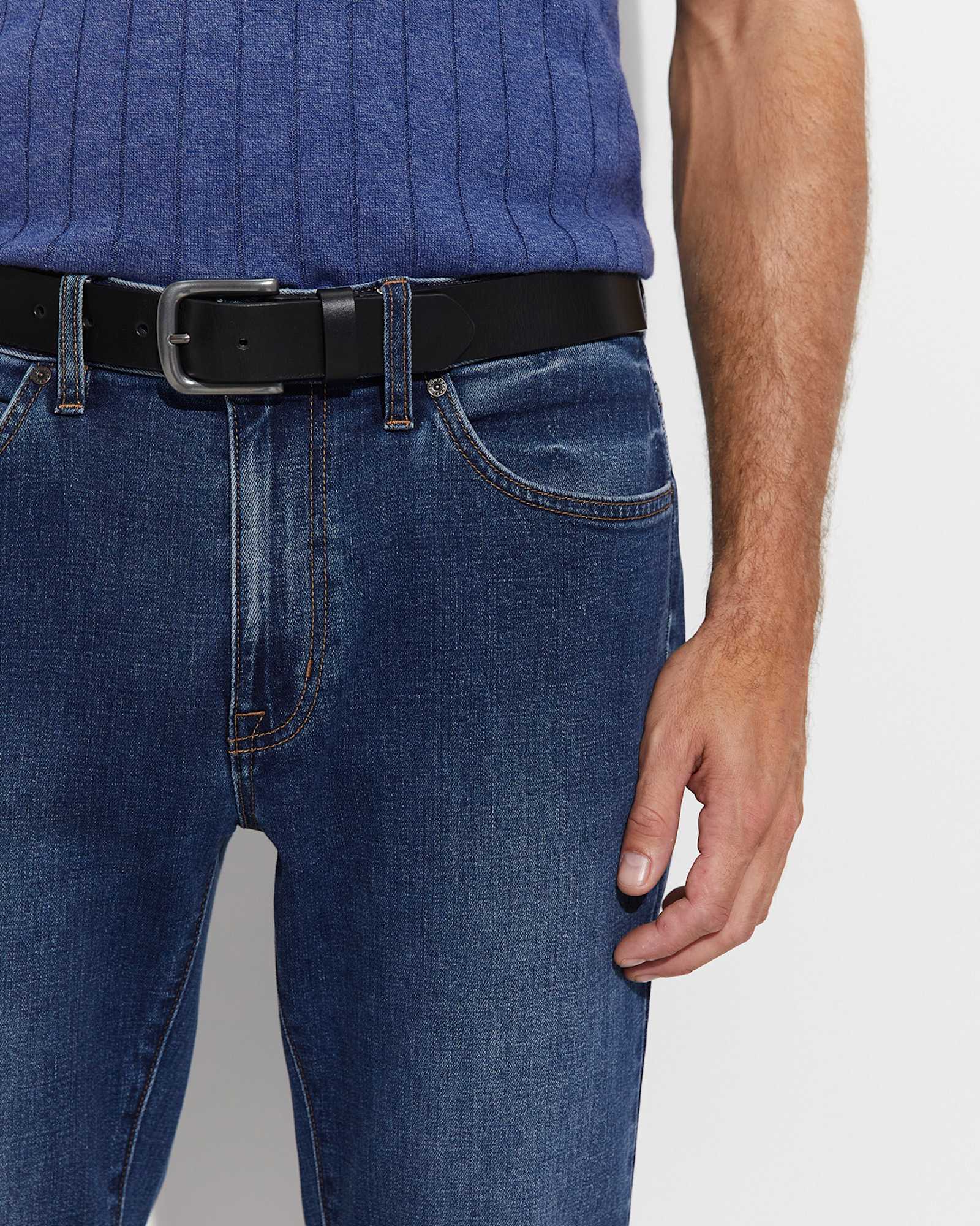 Otaway Reversable Leather Belt in BLACK/BROWN