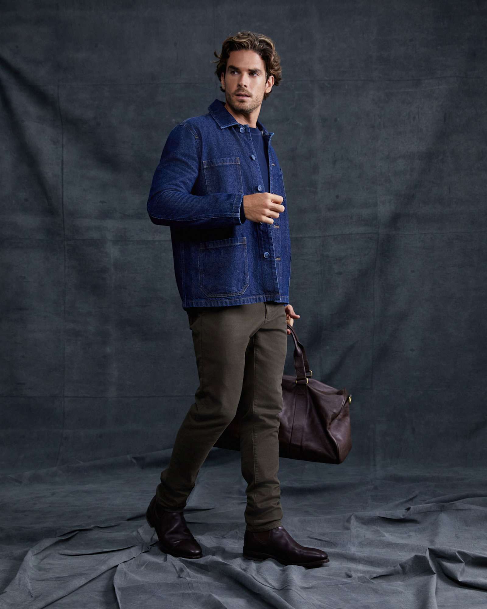 Tapered Bedford Jean in KHAKI