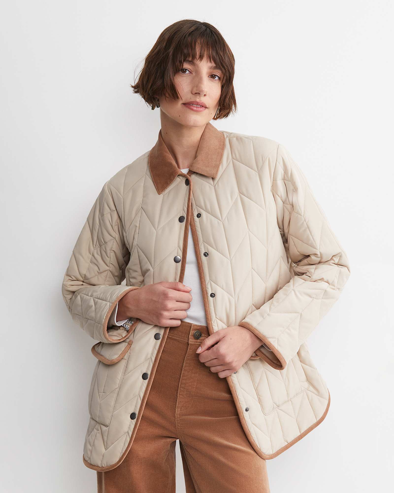 Gillian Lightweight Quilted Jacket in CANVAS