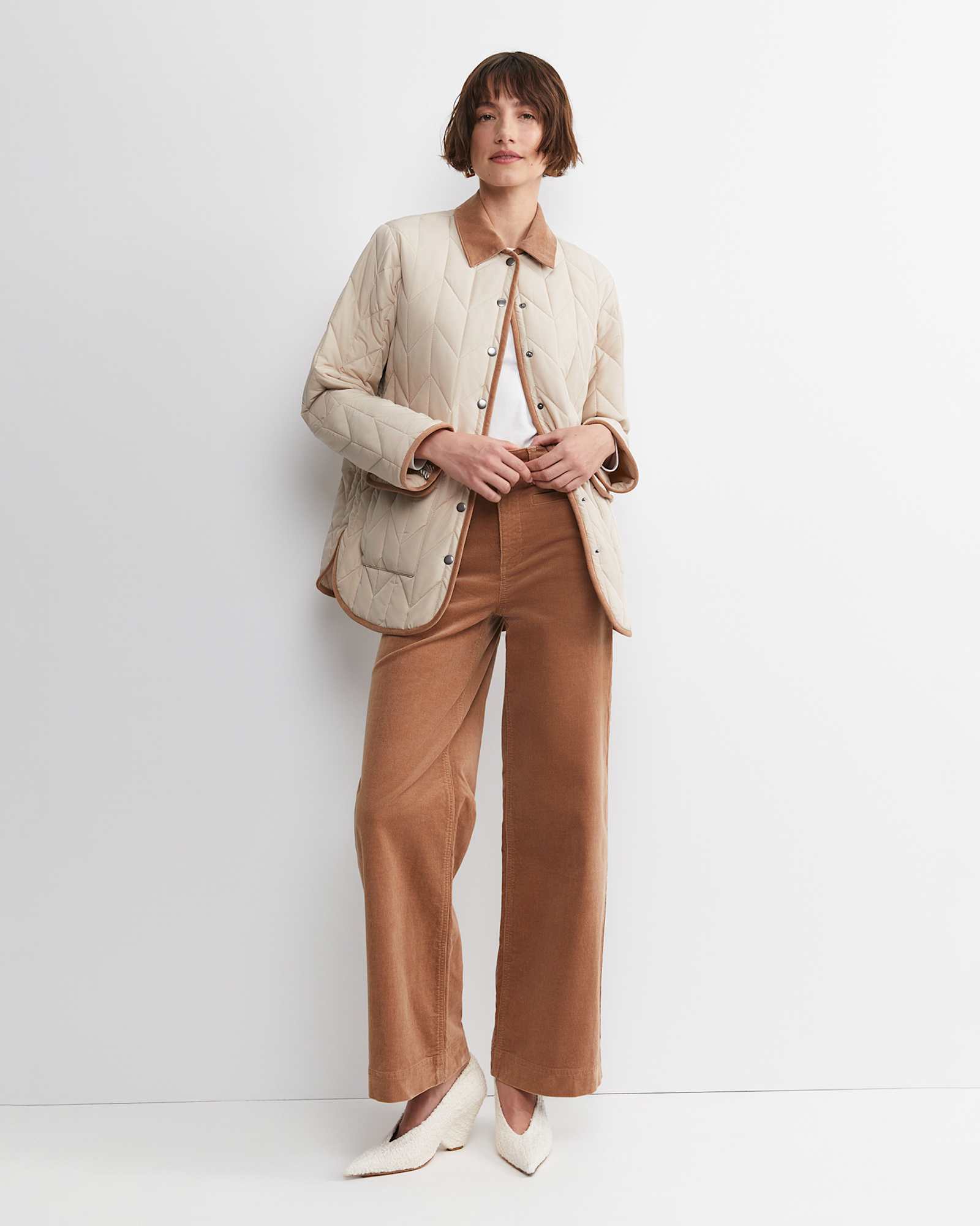 Gillian Lightweight Quilted Jacket in CANVAS