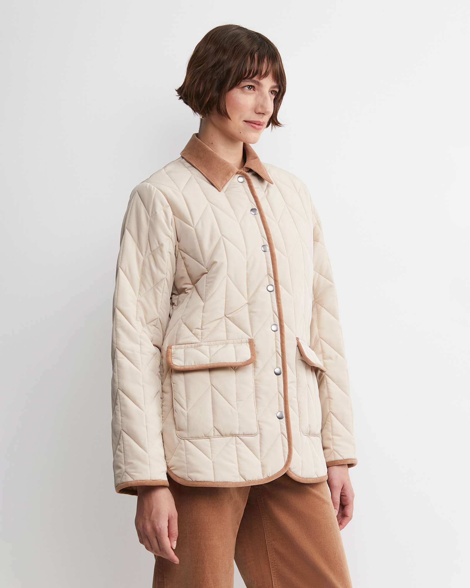 Gillian Lightweight Quilted Jacket in CANVAS