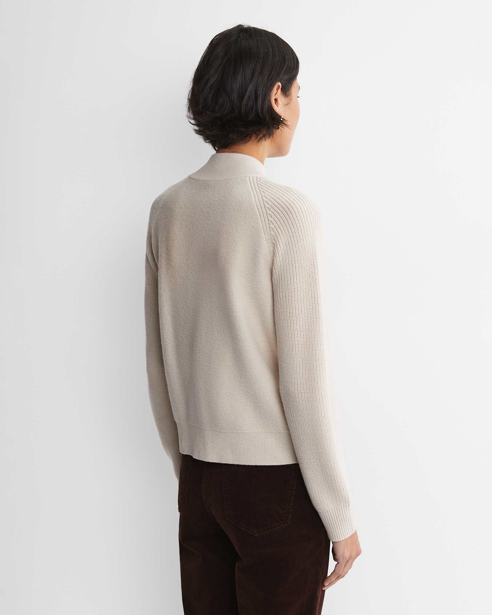 Juliette Boiled Wool Bomber in CANVAS