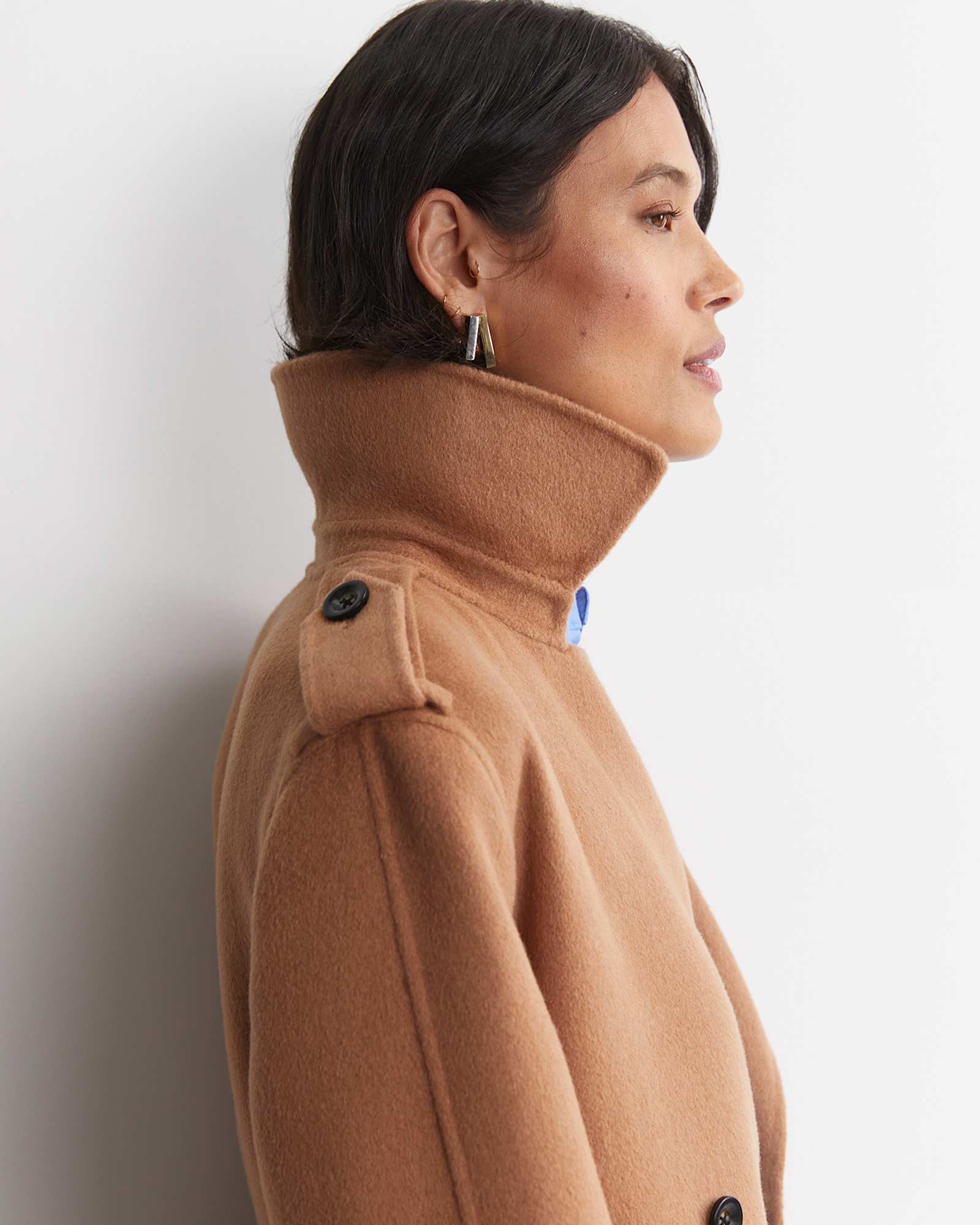 Martha Double Breasted Trench Coat in CAMEL