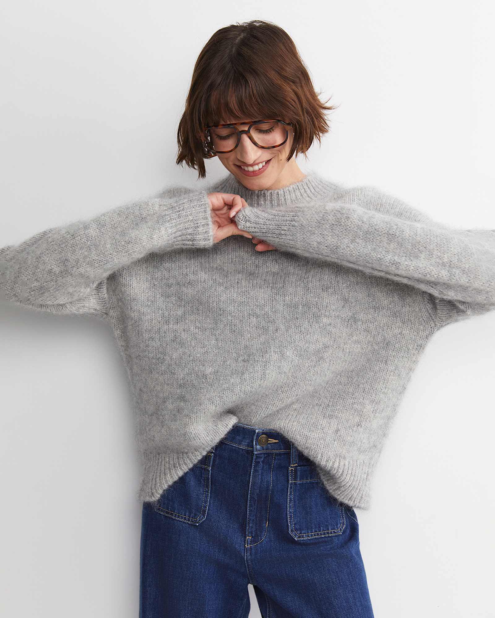 Sarish Chunky Sweater in GREY MARLE