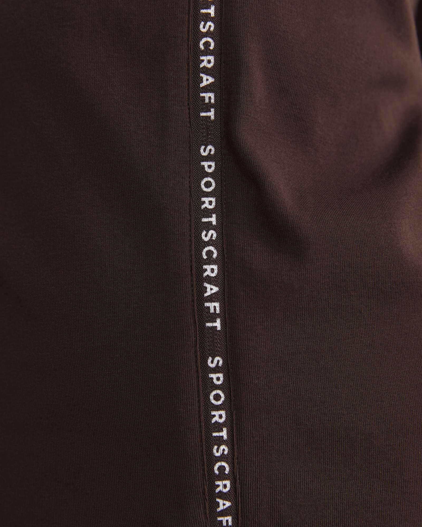SC Zip Thru Funnel Neck Top in CHOCOLATE