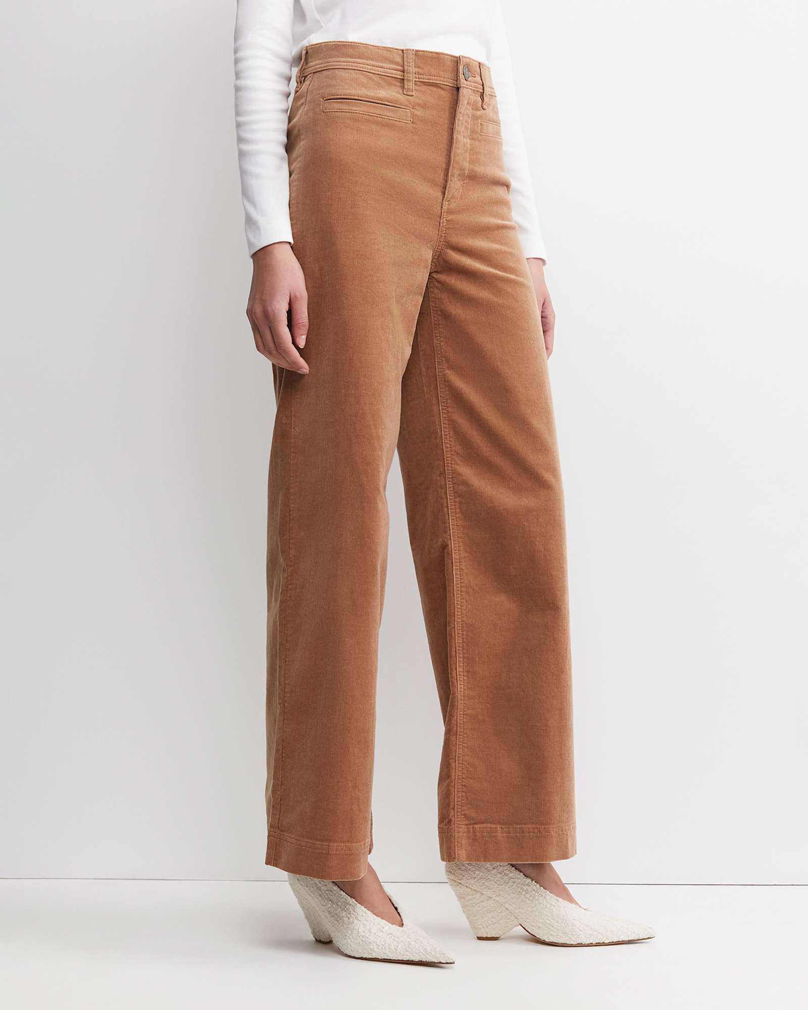 Cleo Cord Wide Leg Jean in CAMEL