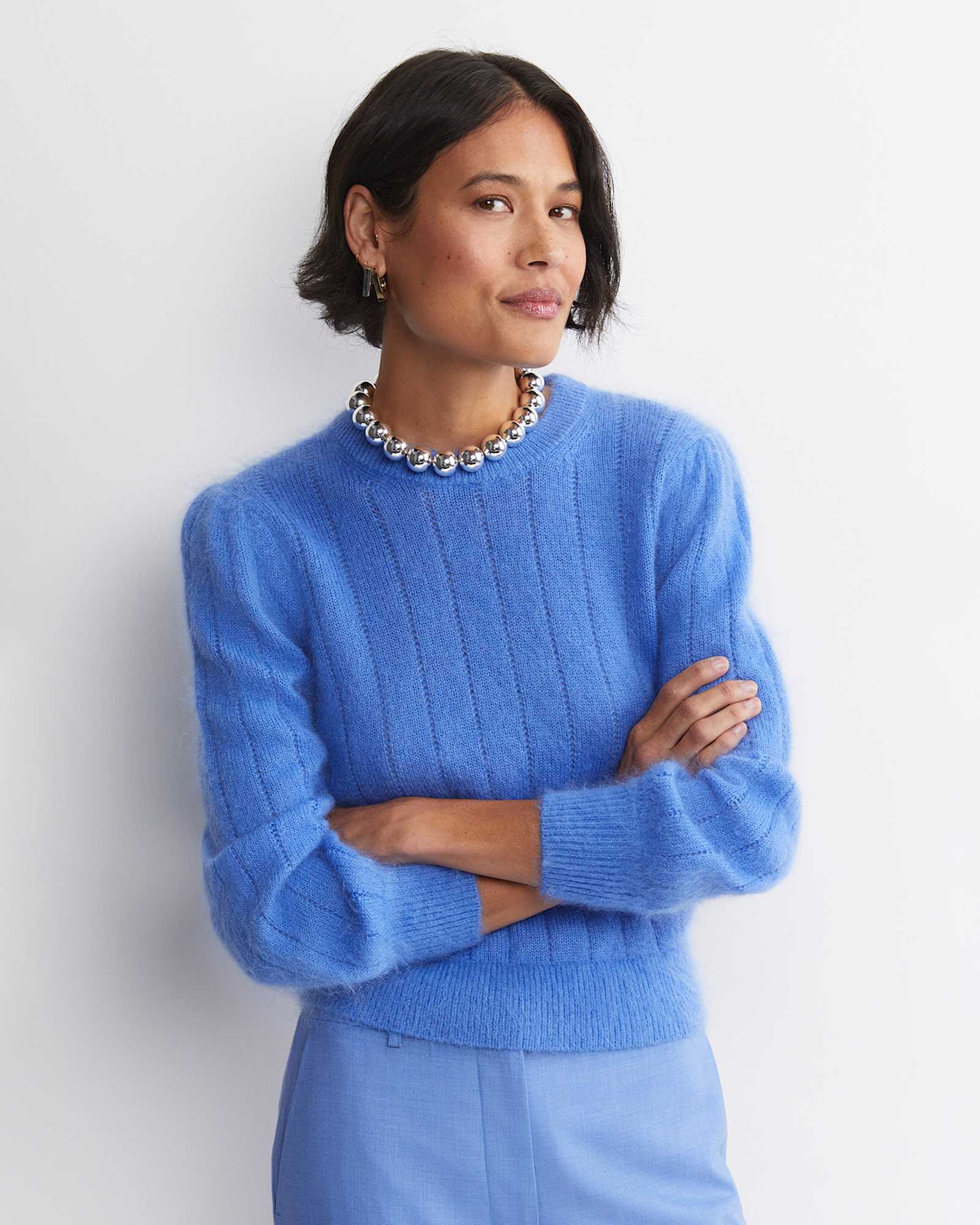 Tatiana Mohair Sweater in BELLE BLUE