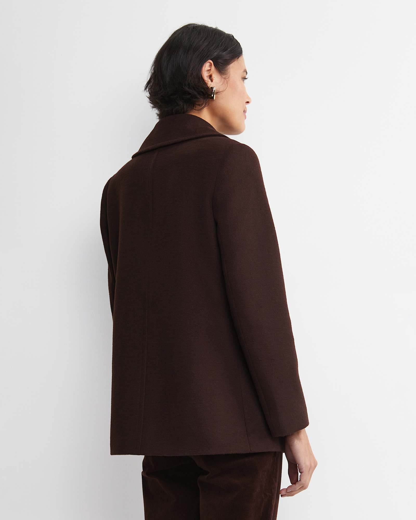 Saskia Single Breasted Jacket in CHOCOLATE