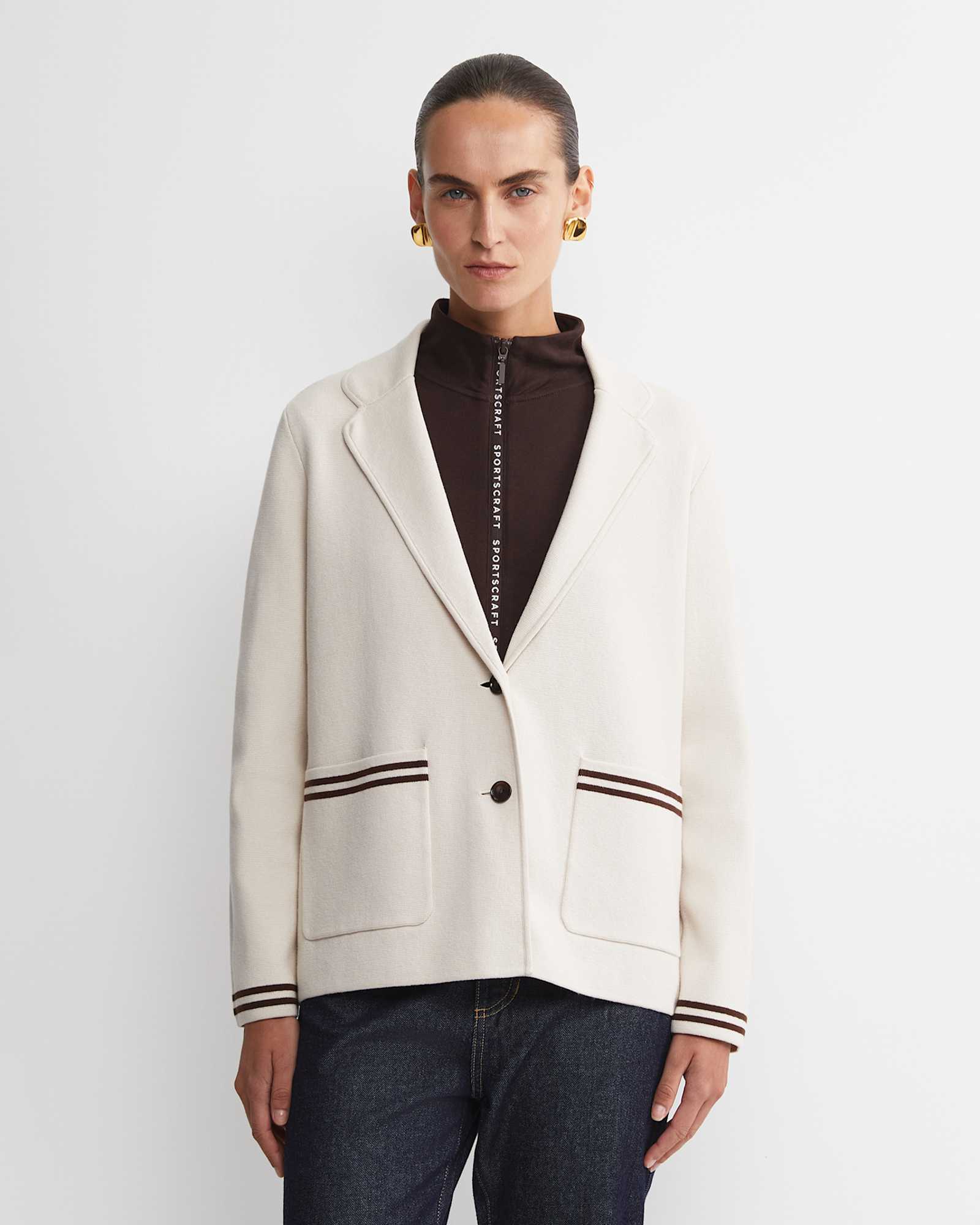 Cotton Cashmere Cardigan in CHALK