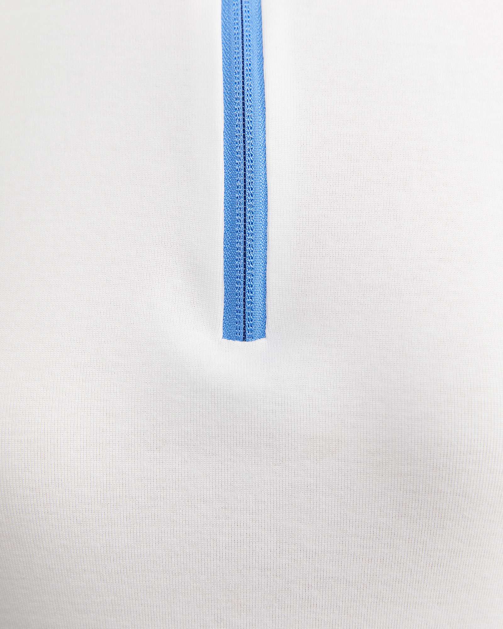 Lucy Zip Funnel Neck Top in IVORY/BLUE
