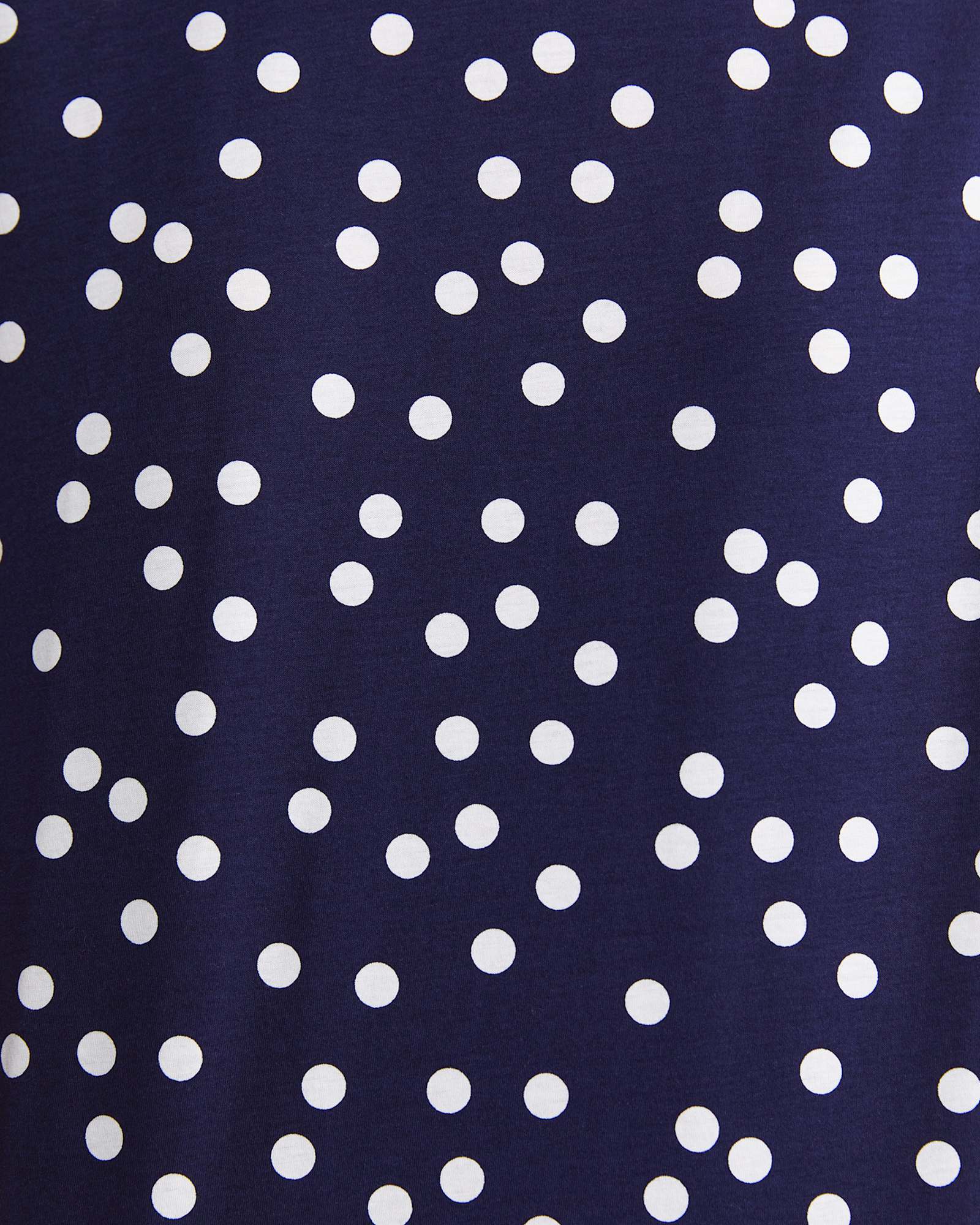 Polka Mercerised Tee in WHITE/NAVY