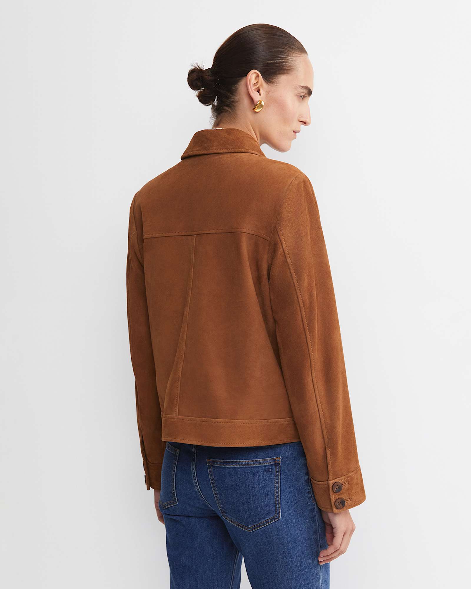 Myra Suede Jacket in TAN