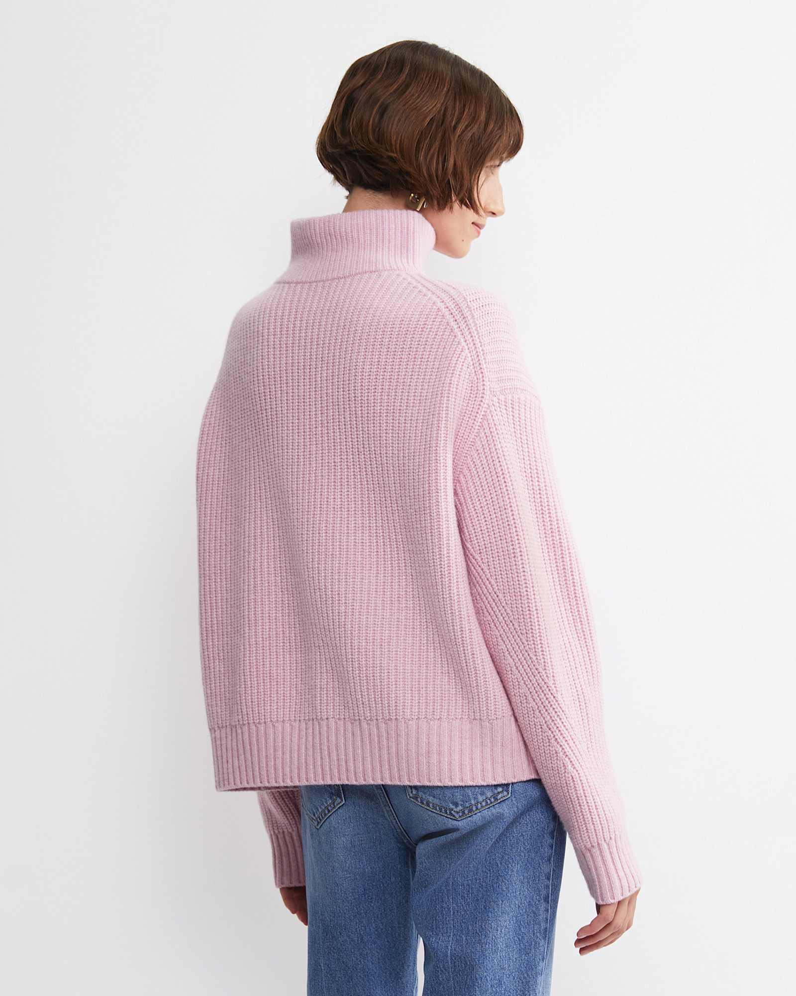 Sunshine Quarter Zip Knit in SOFT PINK