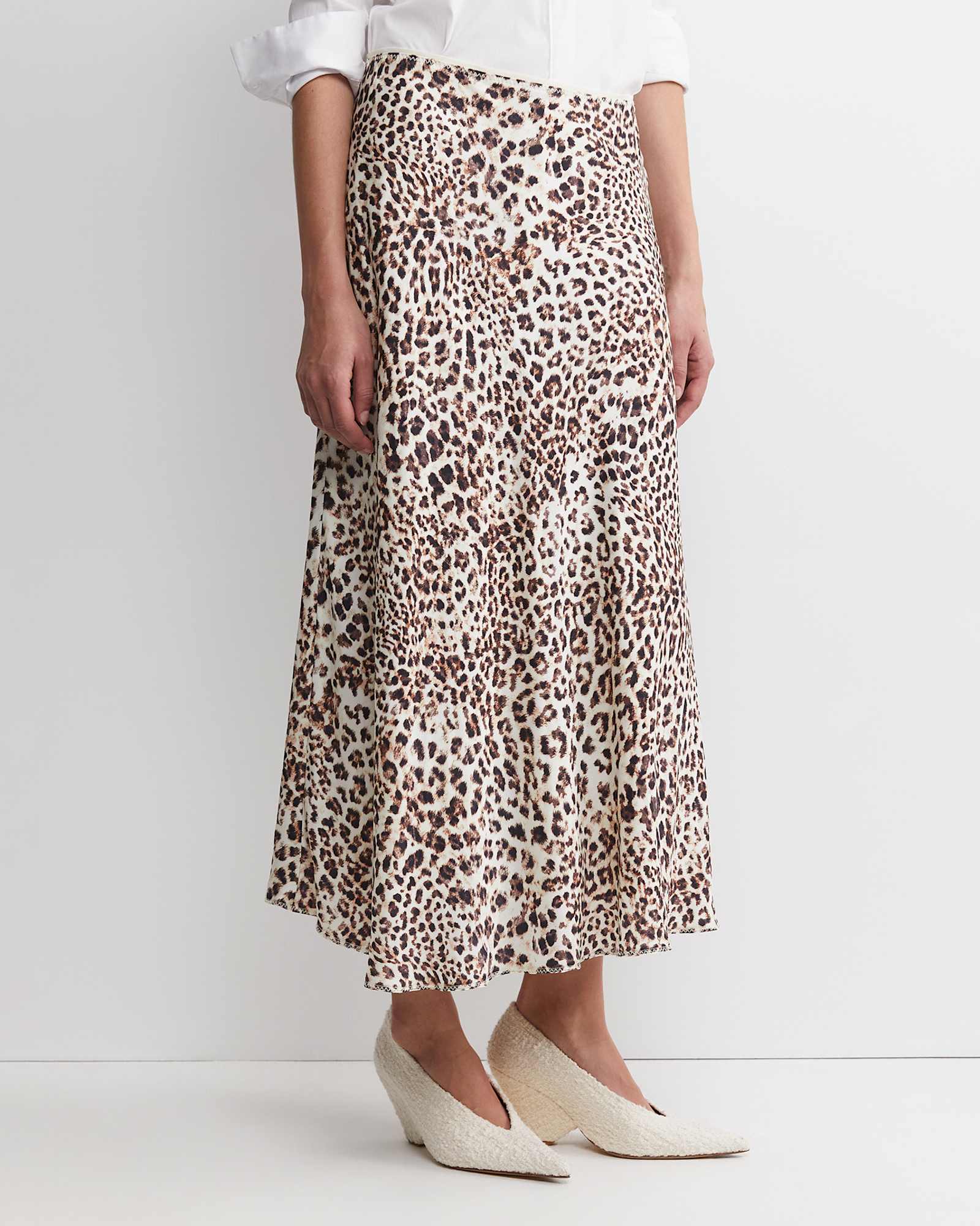 Leo Slip Midi Skirt in MULTI