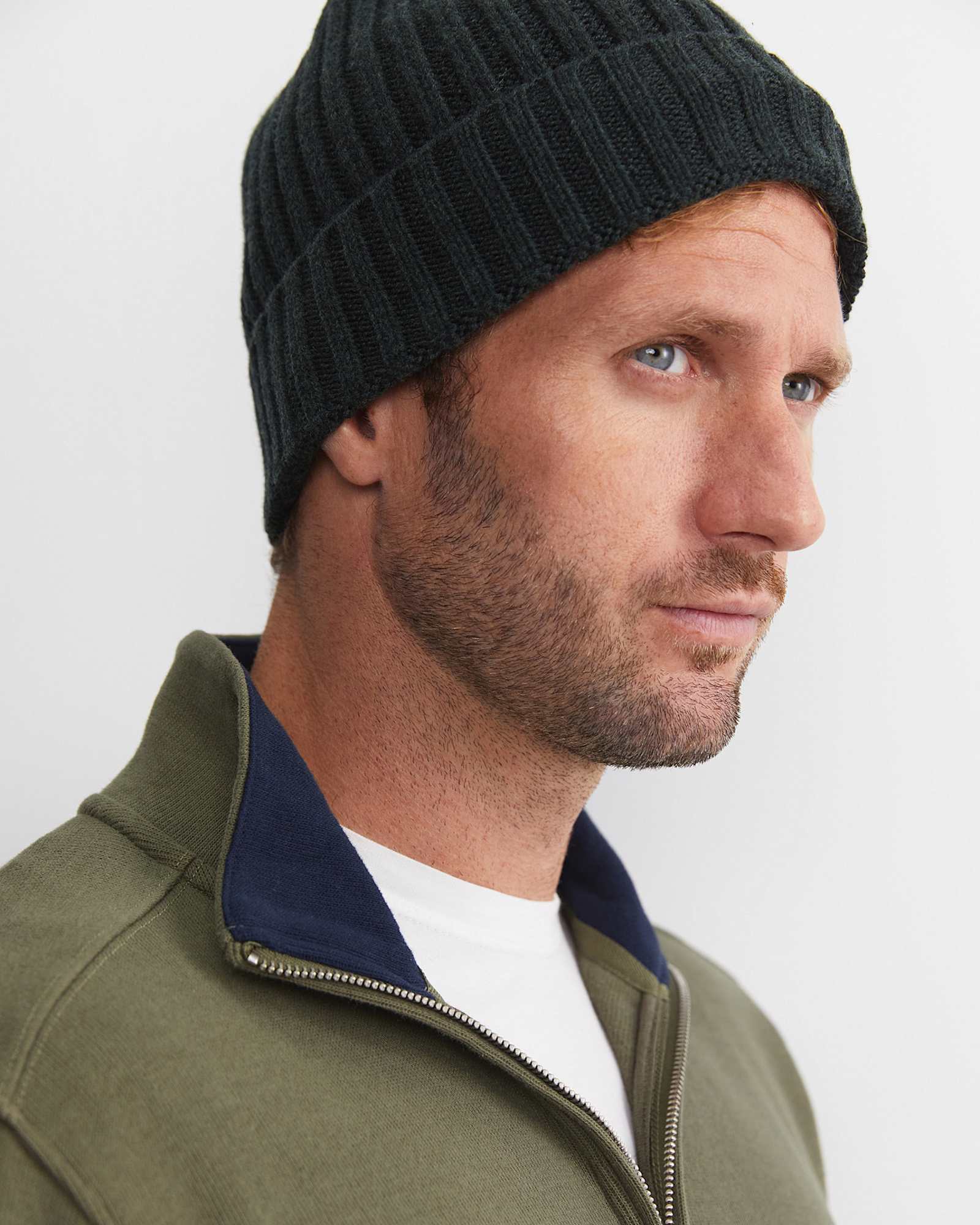 Sussex Wool Blend Beanie in FOREST
