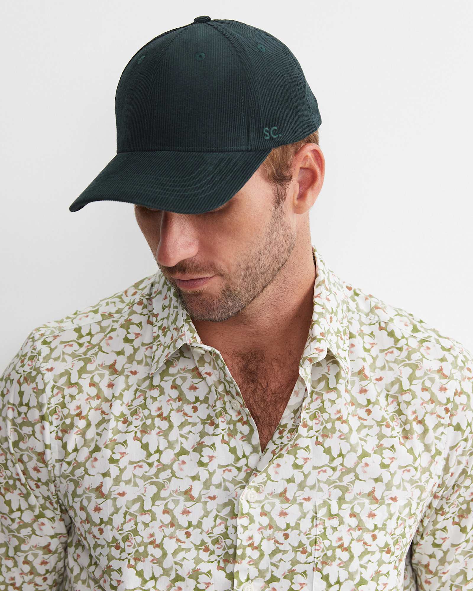 SC Logo Cord Cap in FOREST