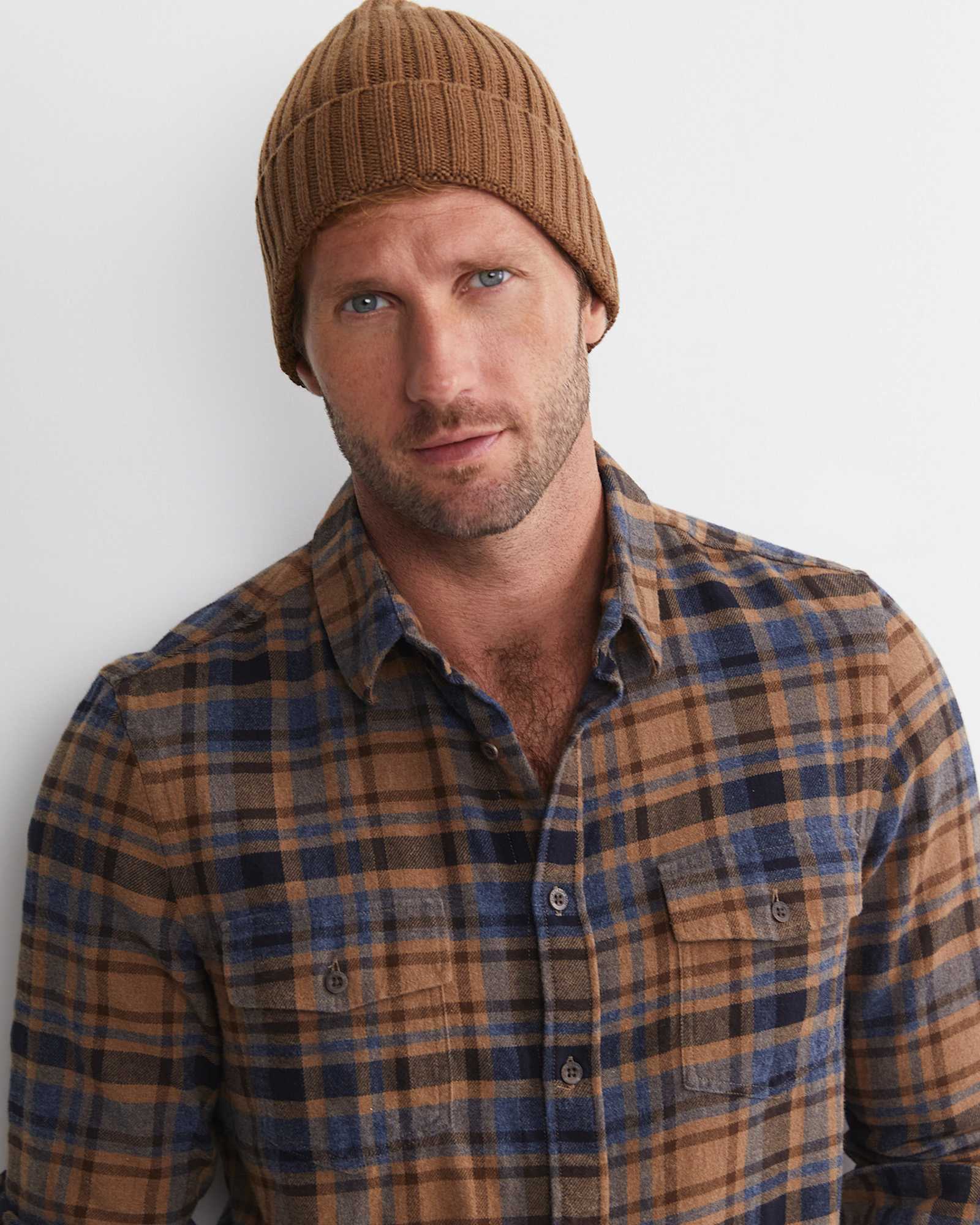 Sussex Wool Blend Beanie in TOFFEE