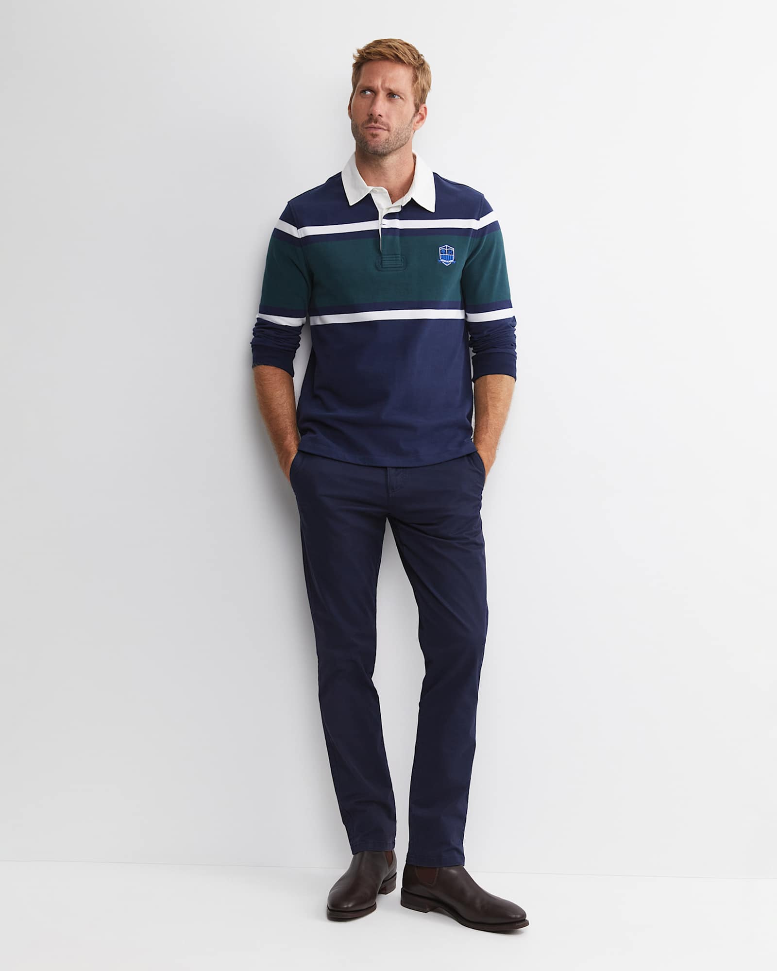 Brady Long Sleeve Rugby in FOREST